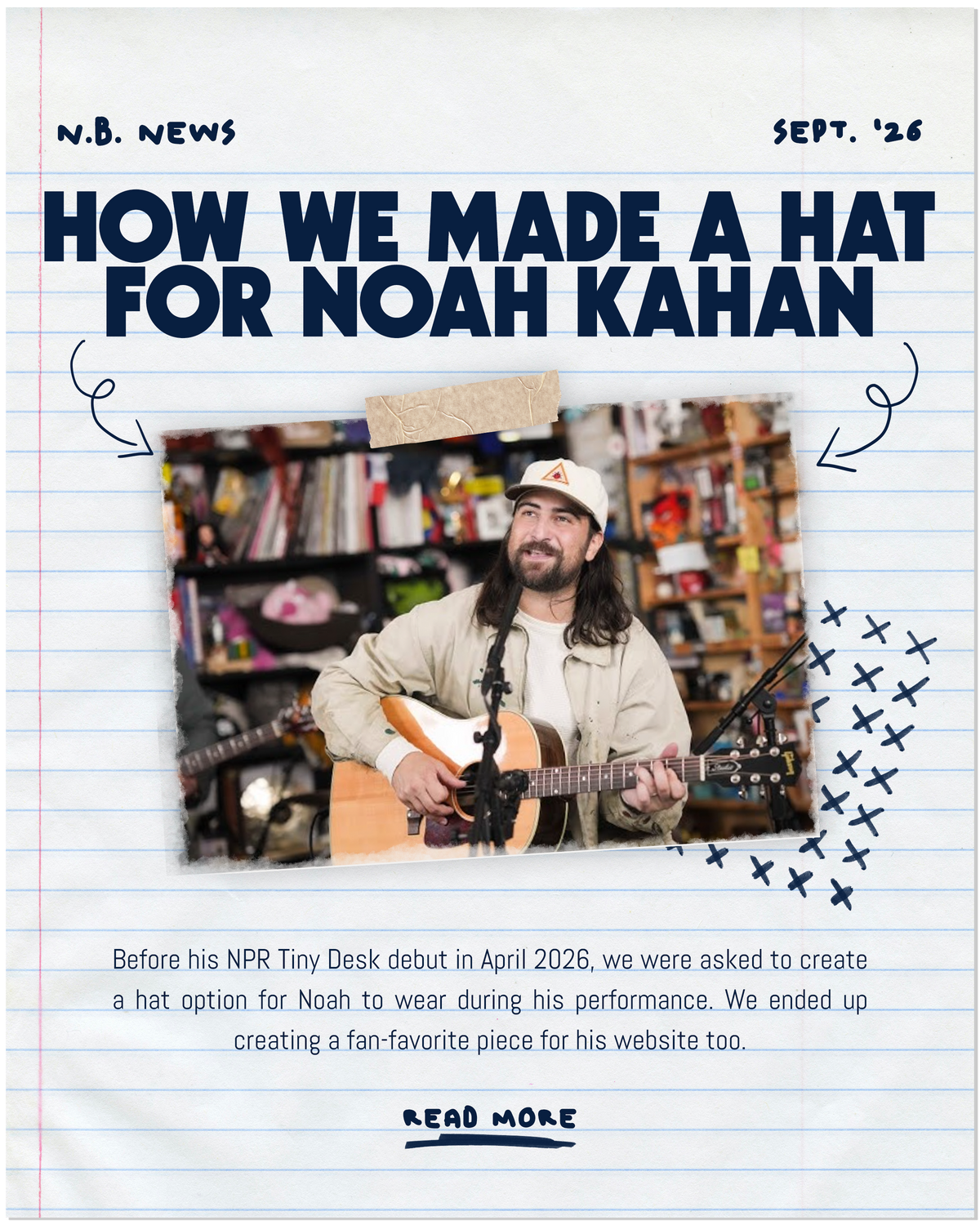 How We Made a Custom Hat For Noah Kahan