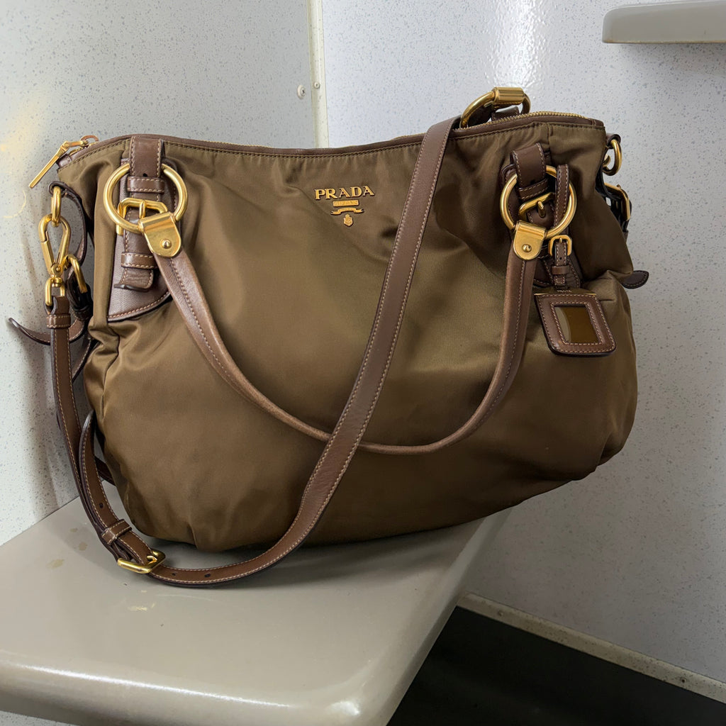 Authenticated Prada Tessuto Nylon & Leather Tote