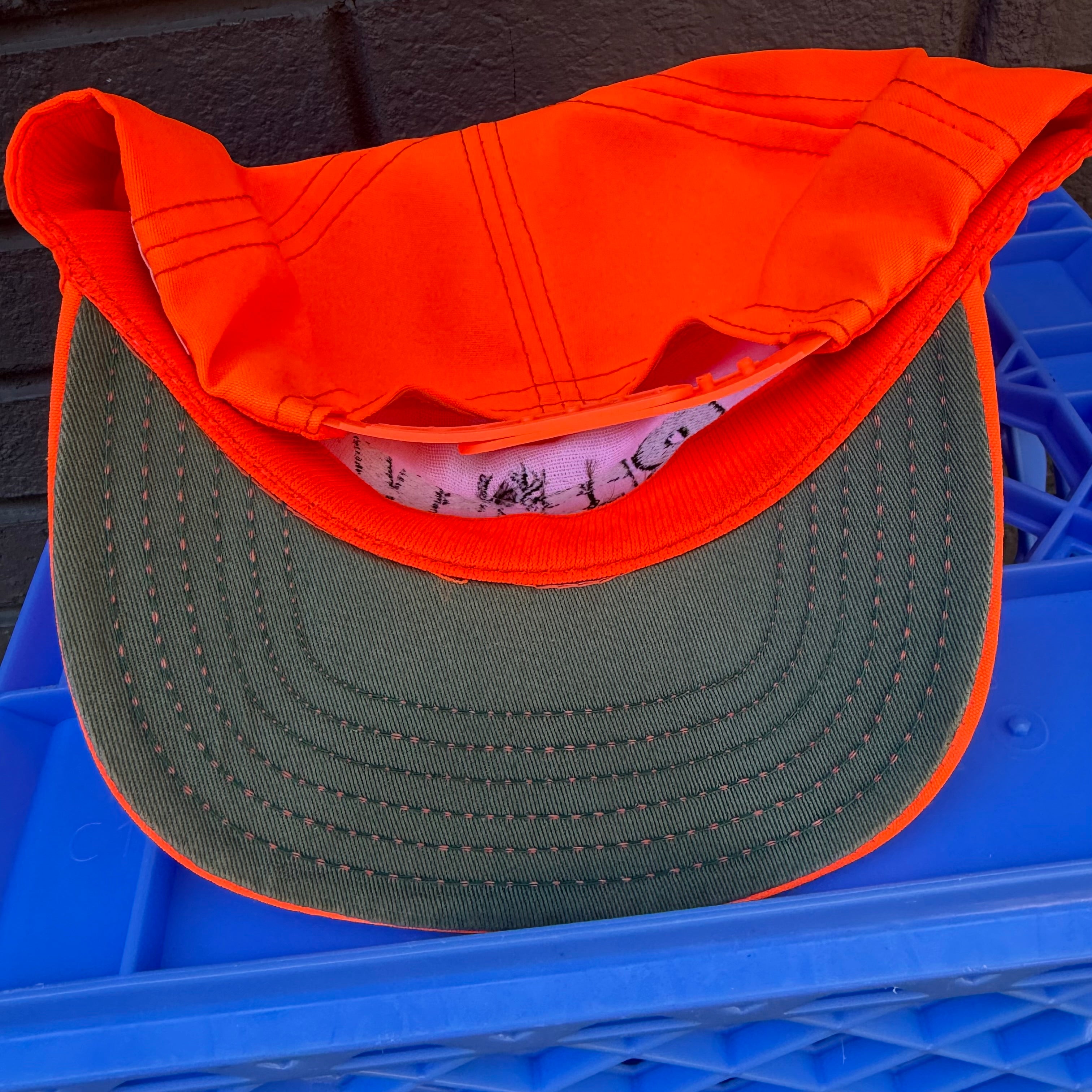 DEADSTOCK 80s/90s Buck Fever Hi-Vis Snapback miUSA