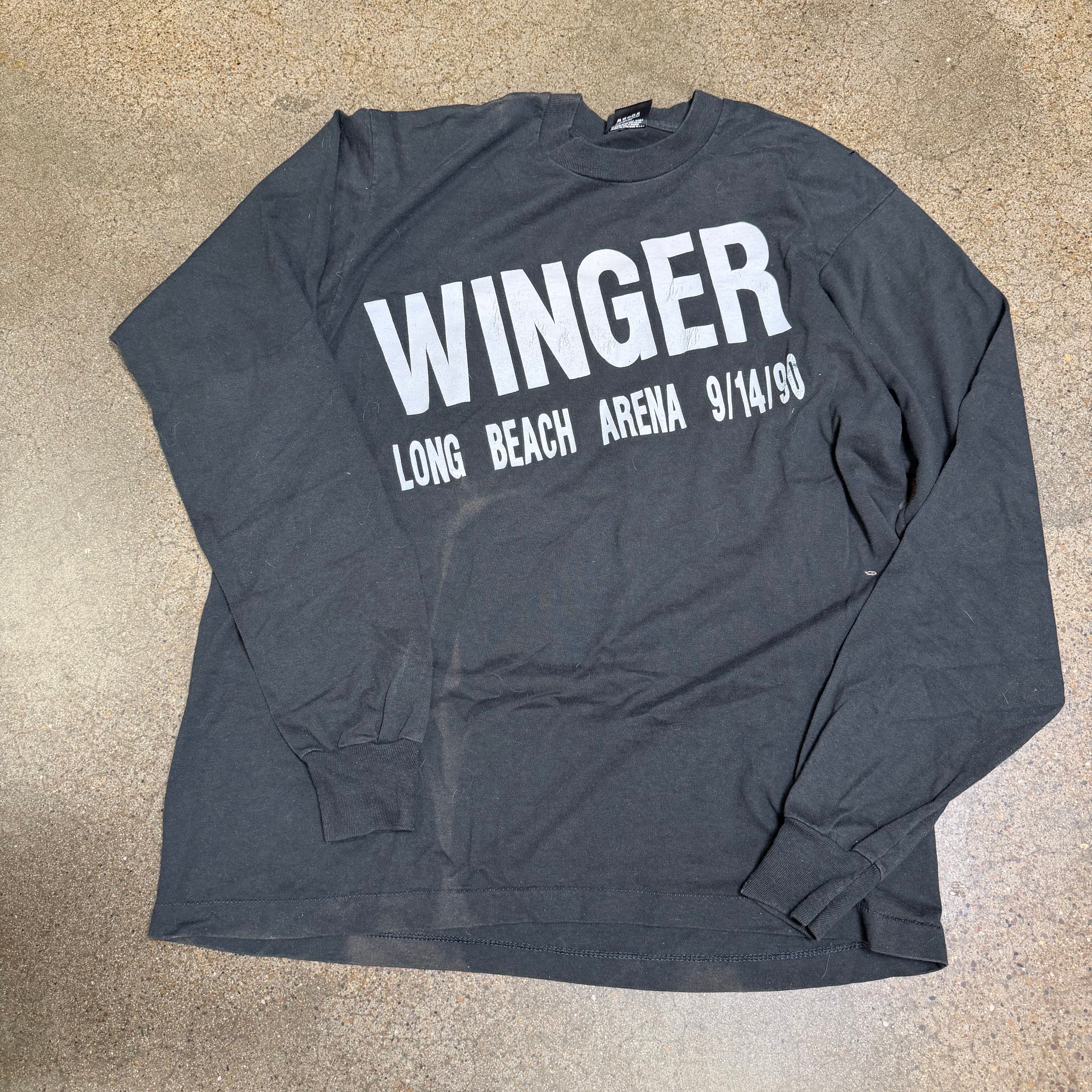 1990 Sunfaded Winger L/S Radio Promo Tee - XL miUSA