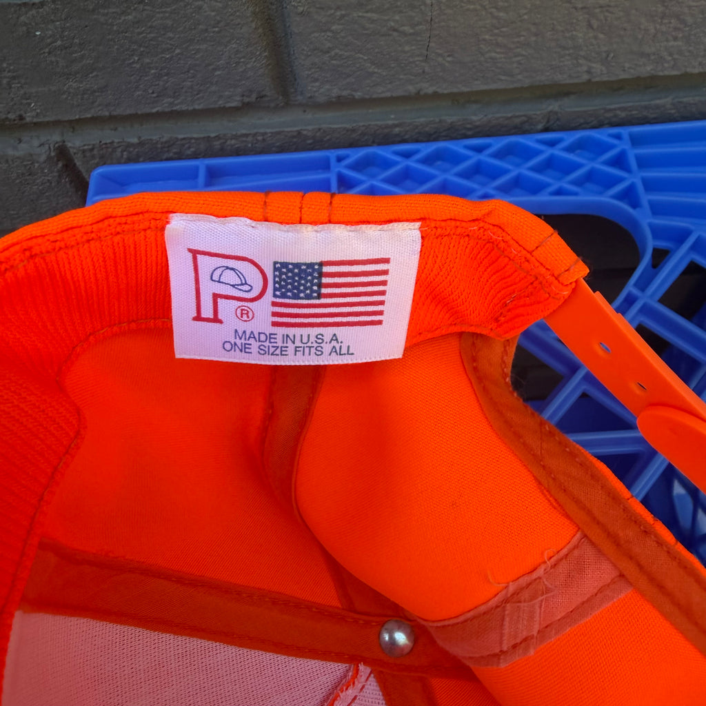 DEADSTOCK 80s/90s Buck Fever Hi-Vis Snapback miUSA