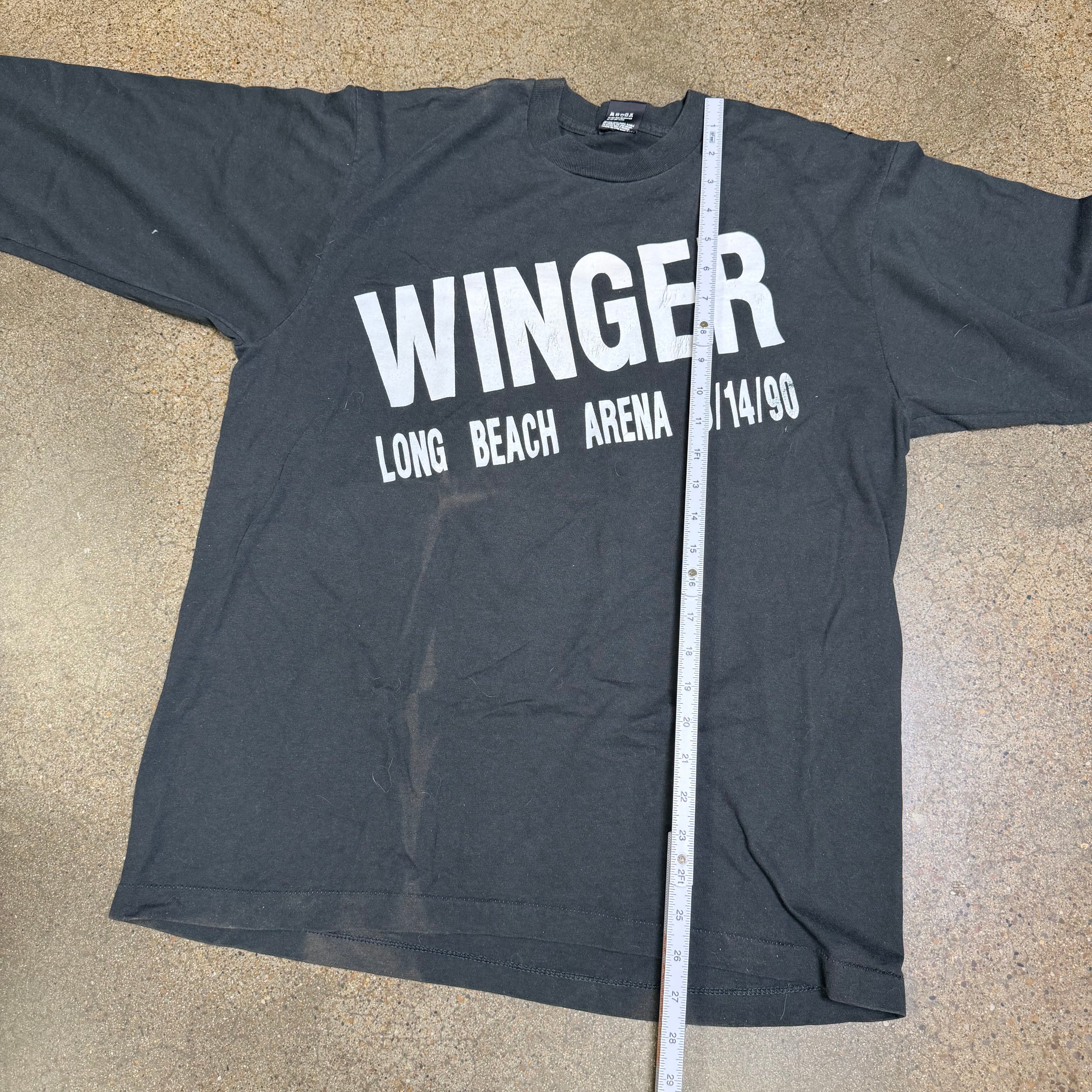 1990 Sunfaded Winger L/S Radio Promo Tee - XL miUSA