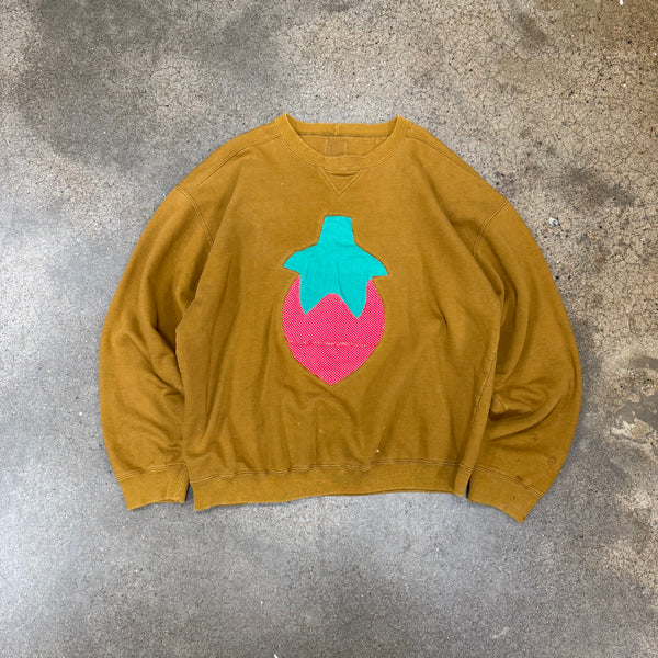 N.B.G. Custom Patch Crewneck - Sungold/Strawberry - 2XL