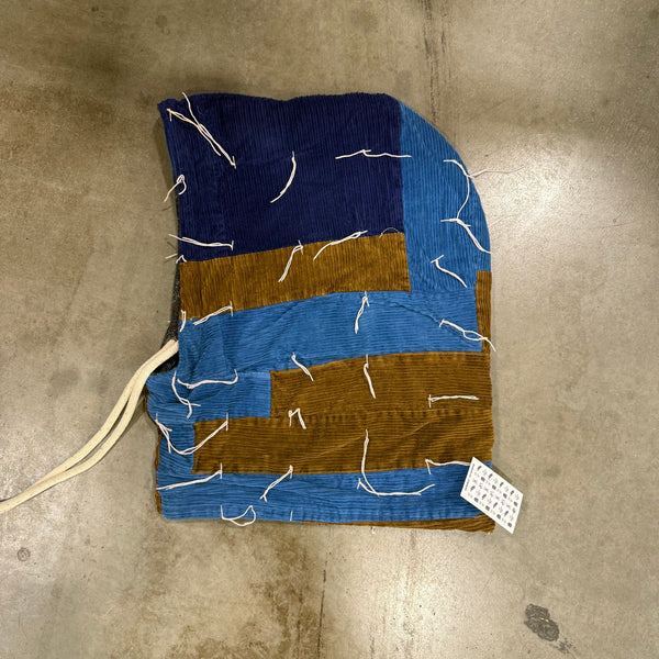 N.B.G. Upcycled Corduroy Yarn Tie Quilt Balaclava