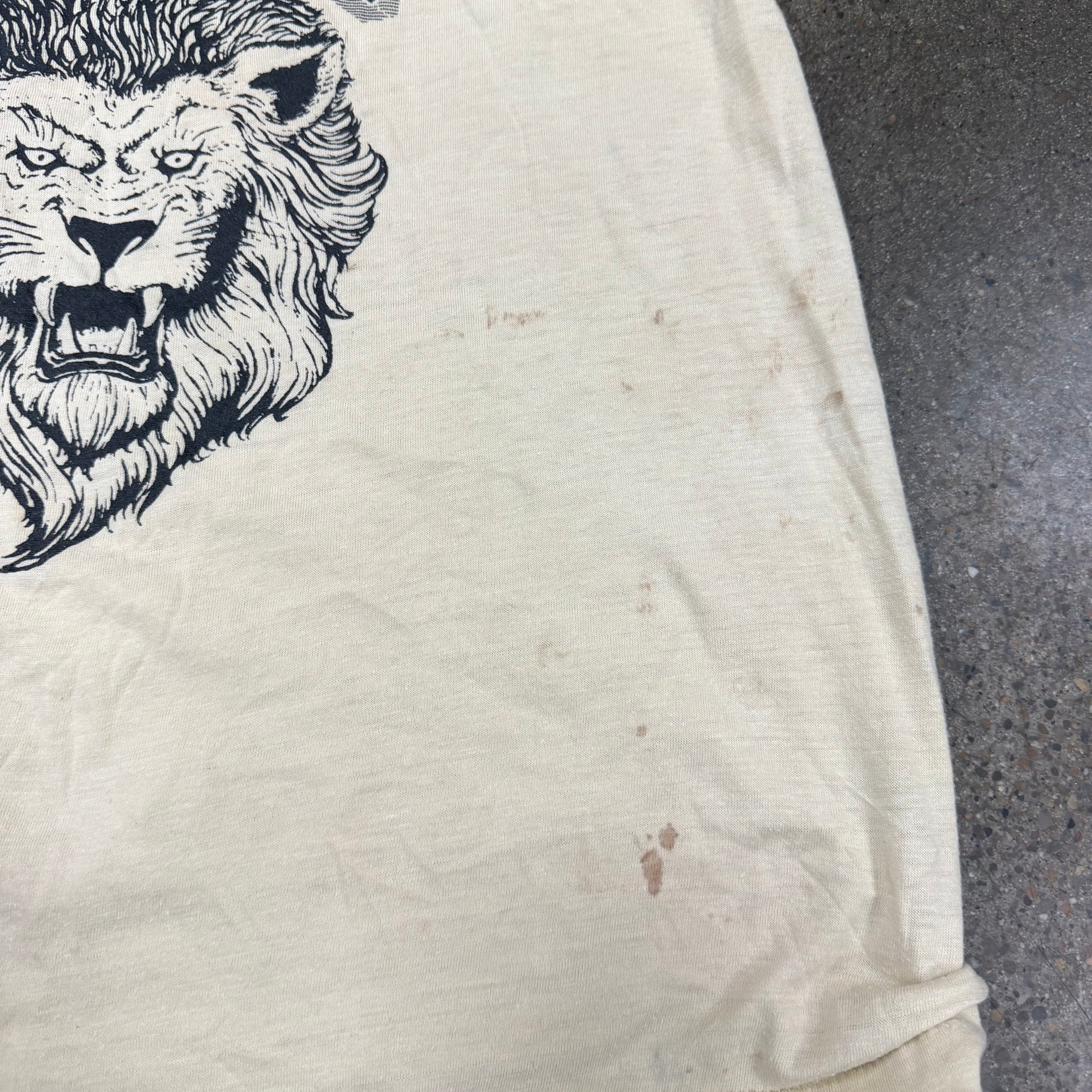 80s Distressed Nashville Litton Lions Single Stitch Tee - M miUSA
