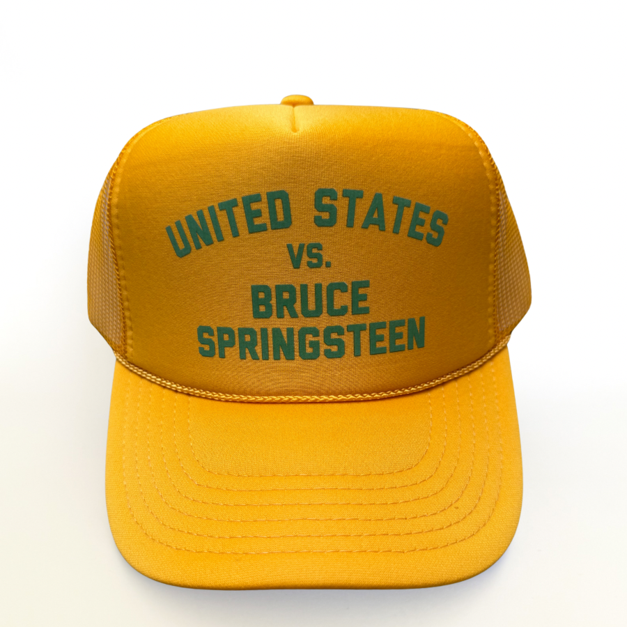 Springsteen Hat Back Pocket United States vs. Bruce Springsteen Trucker Hat – N. B. GOODS