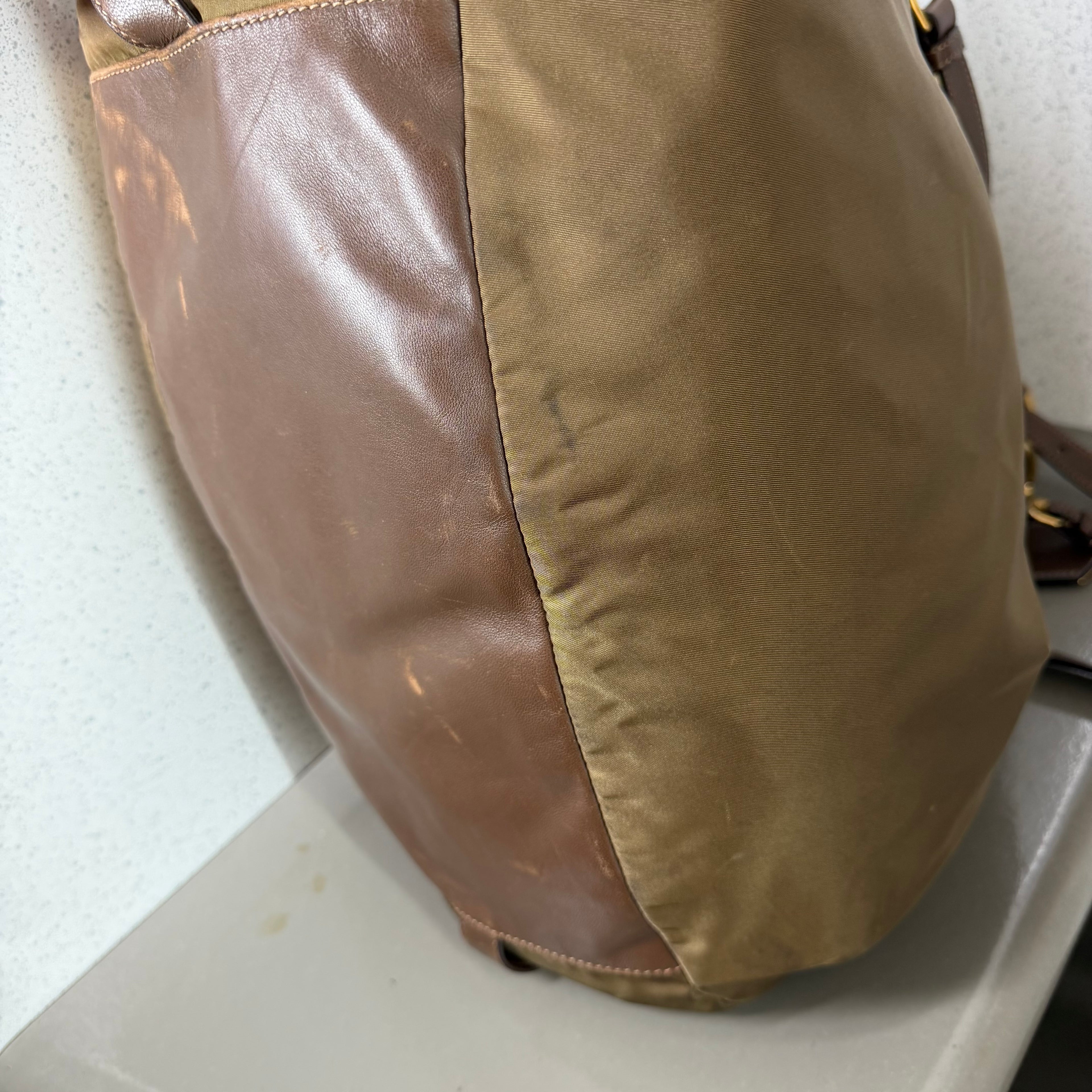 Authenticated Prada Tessuto Nylon & Leather Tote