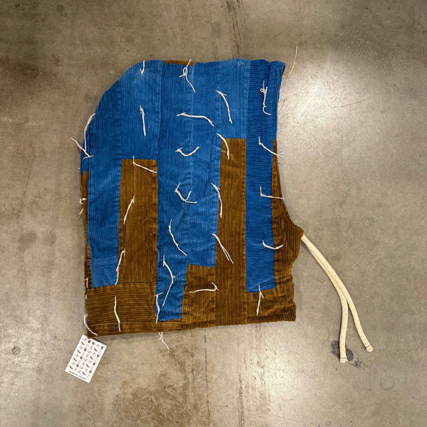 N.B.G. Upcycled Corduroy Yarn Tie Quilt Balaclava