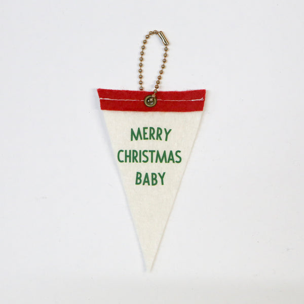 Merry Christmas Baby Pennant Ornament