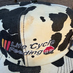 80s Life Cycle Cow Print K-Products Snapback miUSA