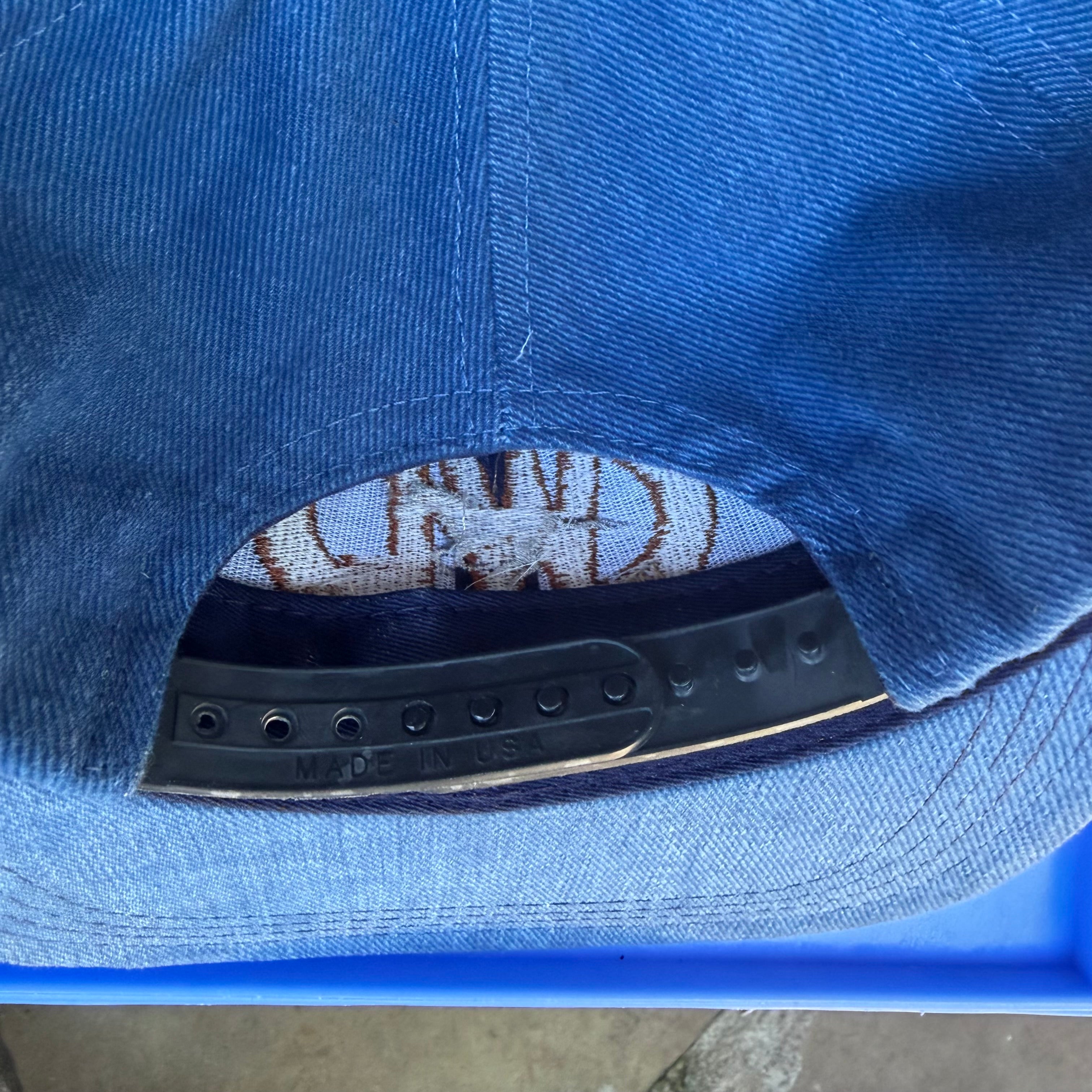 DEADSTOCK 80s/90s Weaver Leather Denim & Suede Snapback miUSA