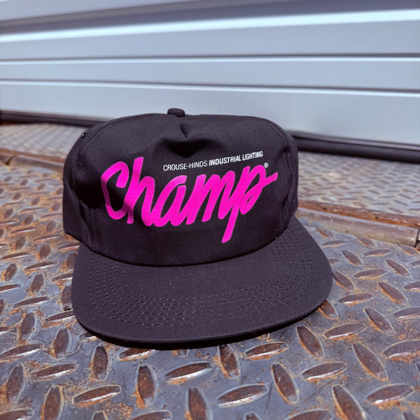 Vintage Champ Industrial Snapback - Black / Neon