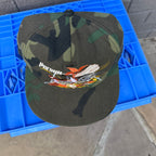 DEADSTOCK 80s Camo Pursuit Pheasant Scene K-Products Snapback miUSA