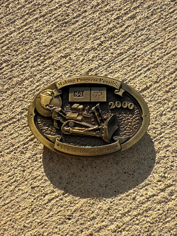 1999 Die Cast Cat Anniversary Belt Buckle - 3.25”