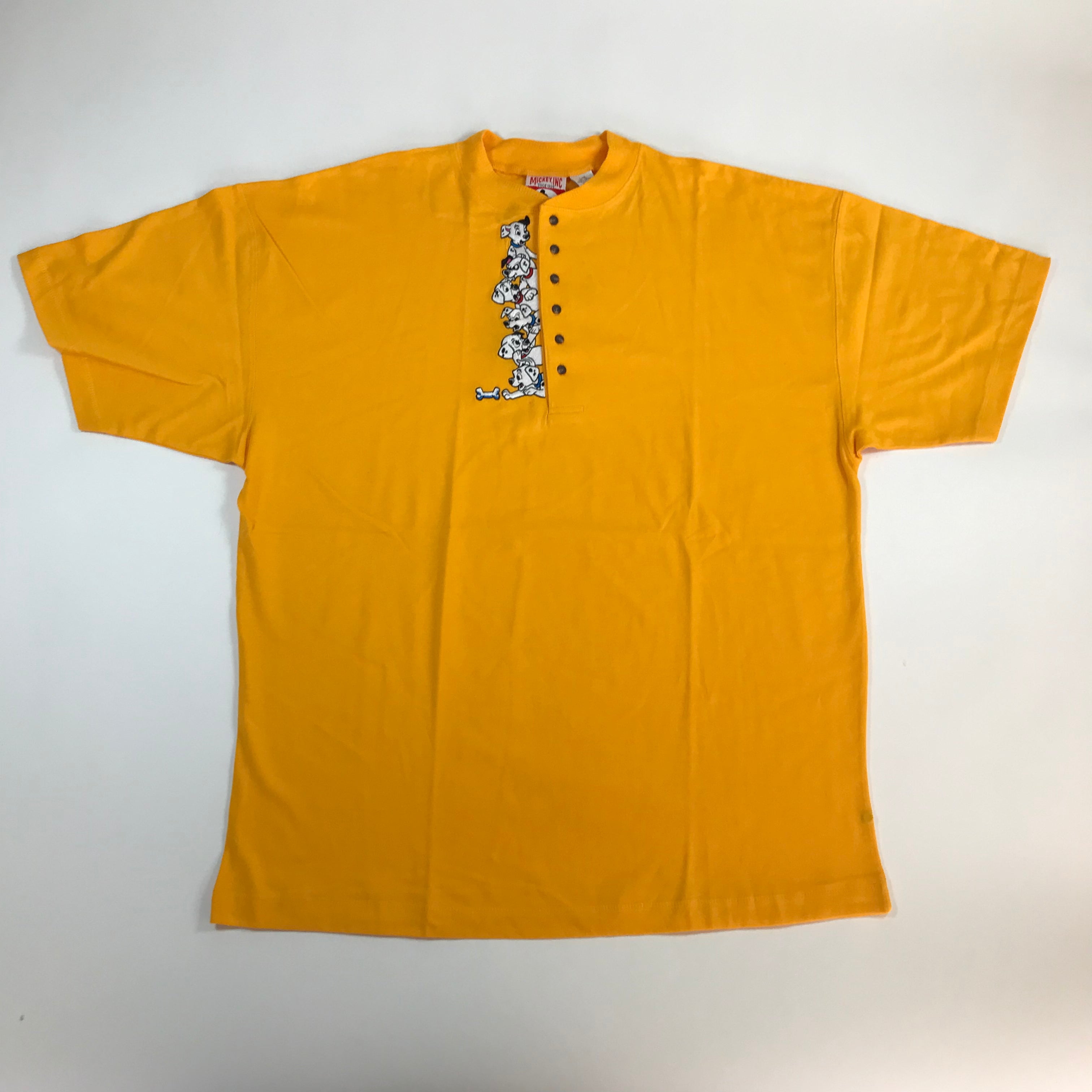 DEADSTOCK 90s Disney 101 Dalmations Henley S/S Tee - L/XL