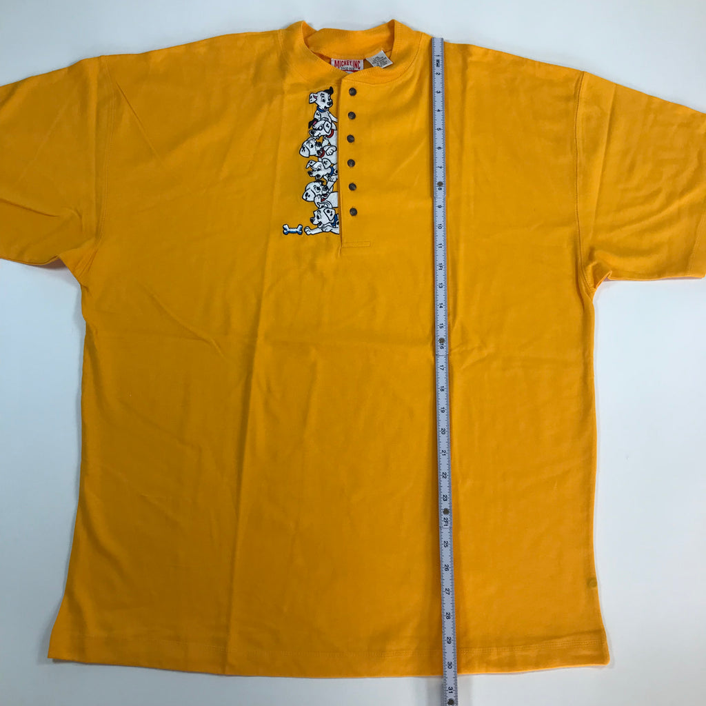 DEADSTOCK 90s Disney 101 Dalmations Henley S/S Tee - L/XL