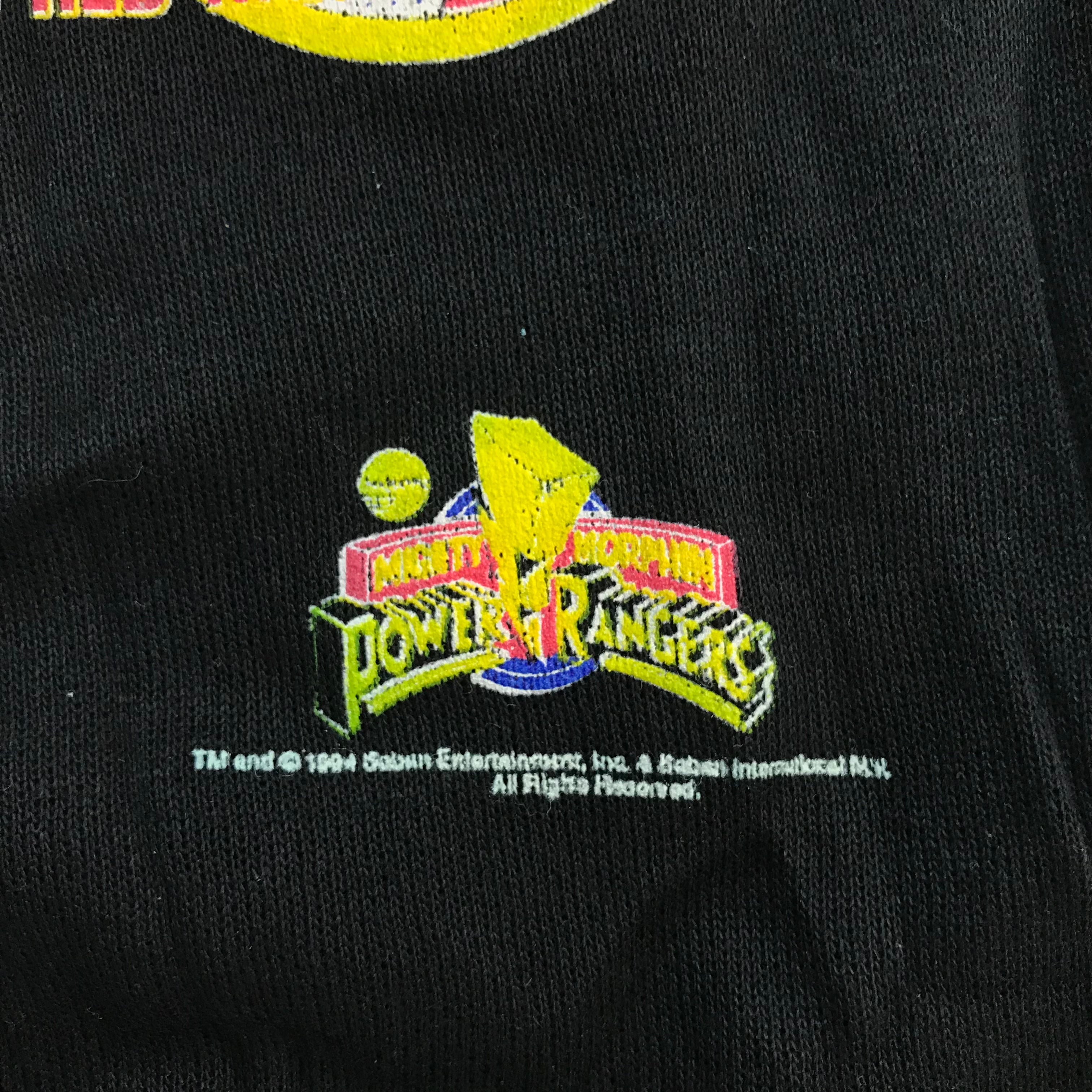 KIDS 90s Color Block Power Rangers Crewneck - M 10/12 miUSA