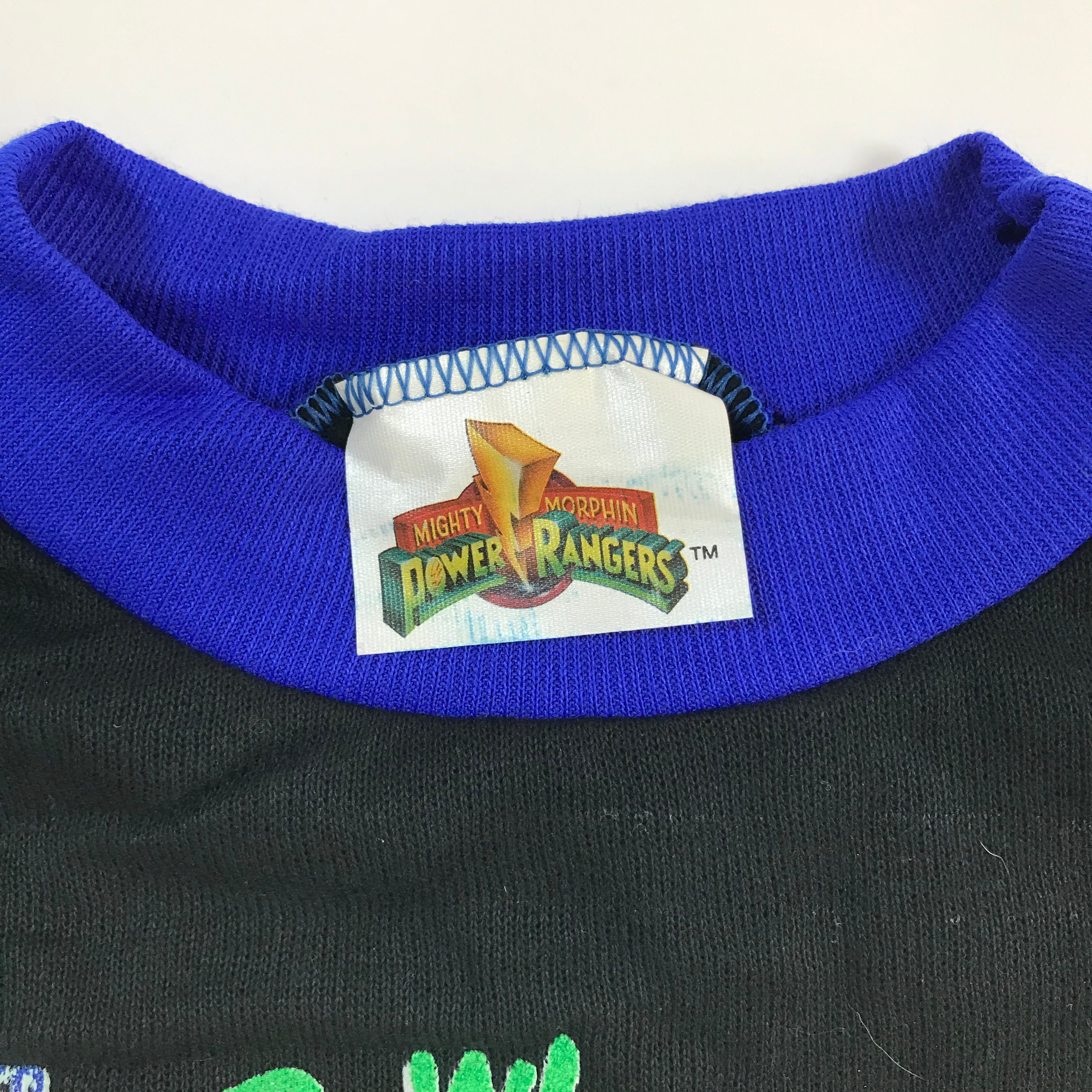 KIDS 90s Color Block Power Rangers Crewneck - M 10/12 miUSA