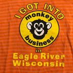 KIDS 90s Monkey Business Ringer Tee - Youth M miUSA