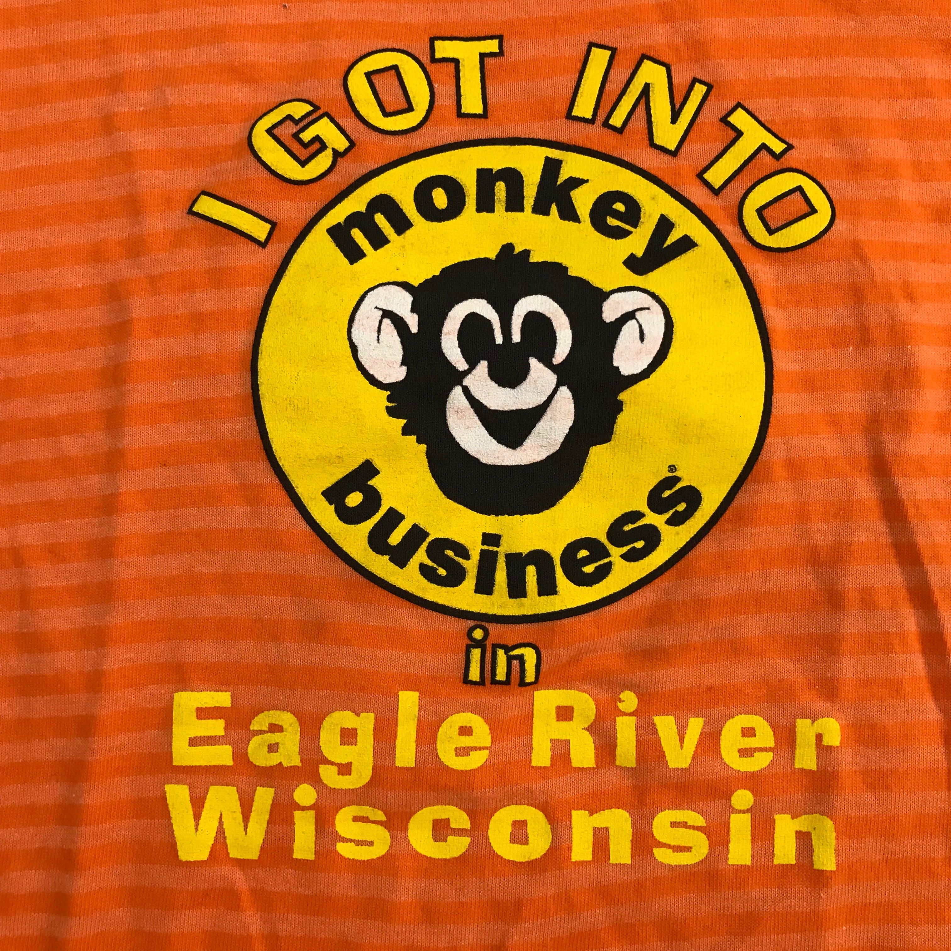 KIDS 90s Monkey Business Ringer Tee - Youth M miUSA