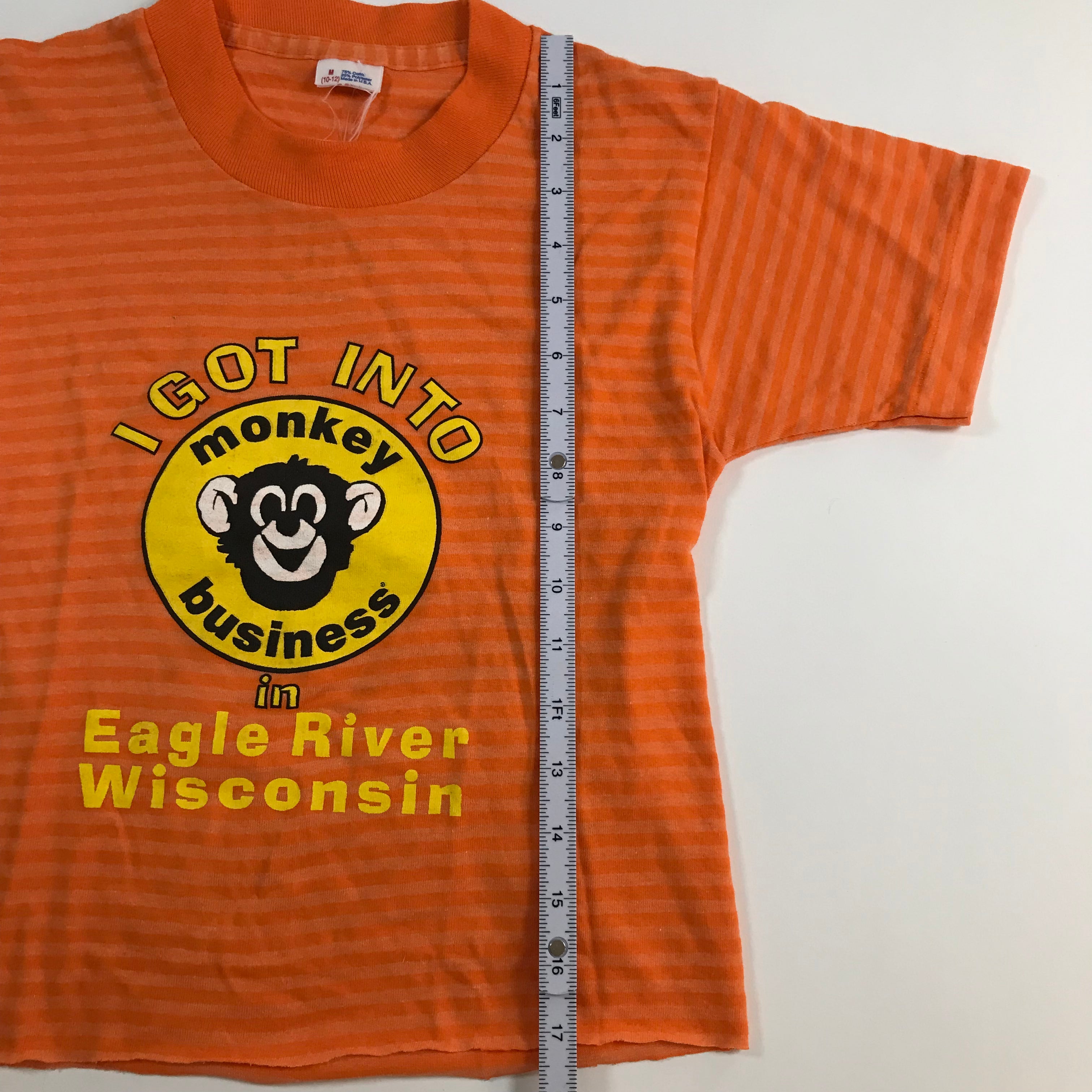 KIDS 90s Monkey Business Ringer Tee - Youth M miUSA