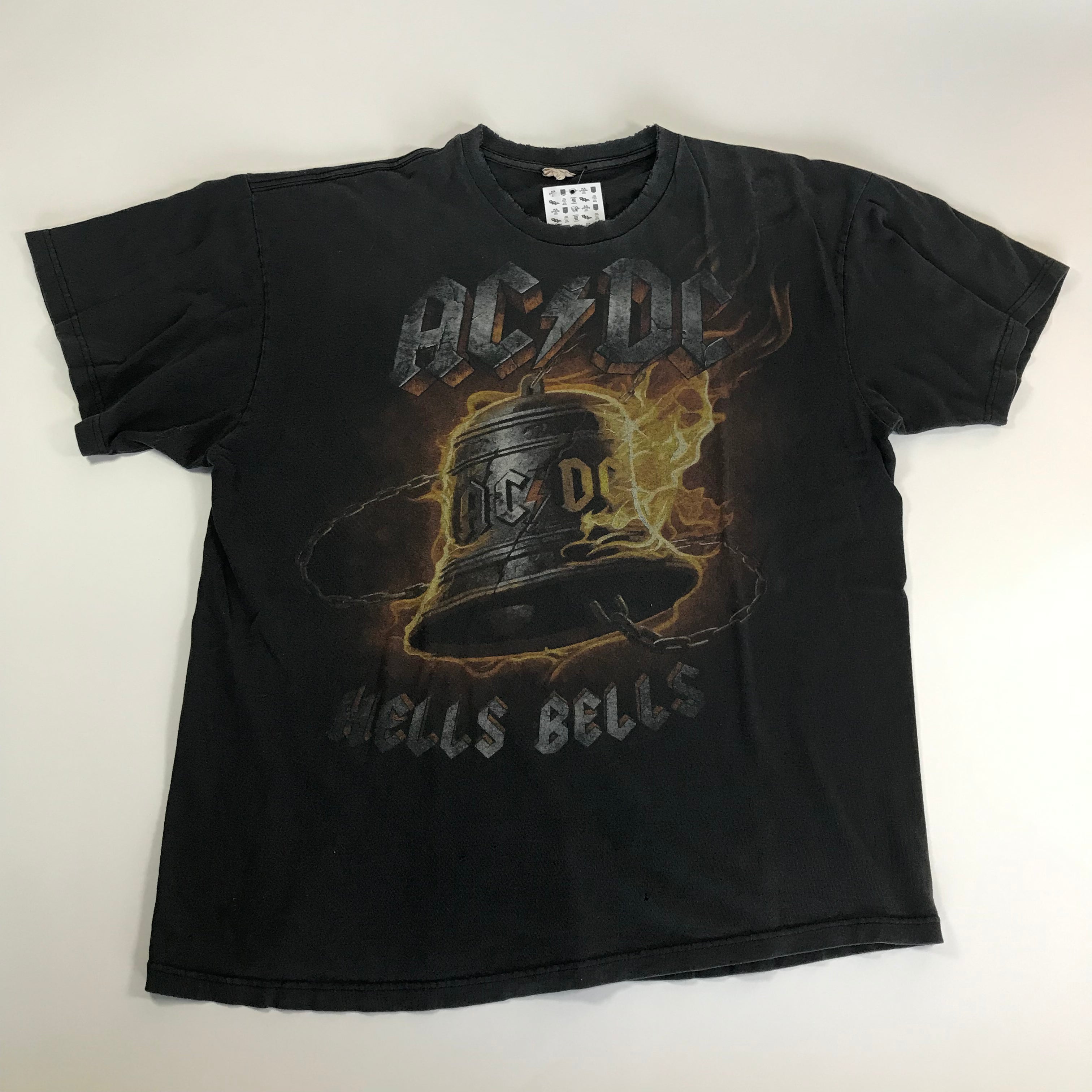 90s Faded AC/DC Hells Bells Big Print Tee - XL miUSA
