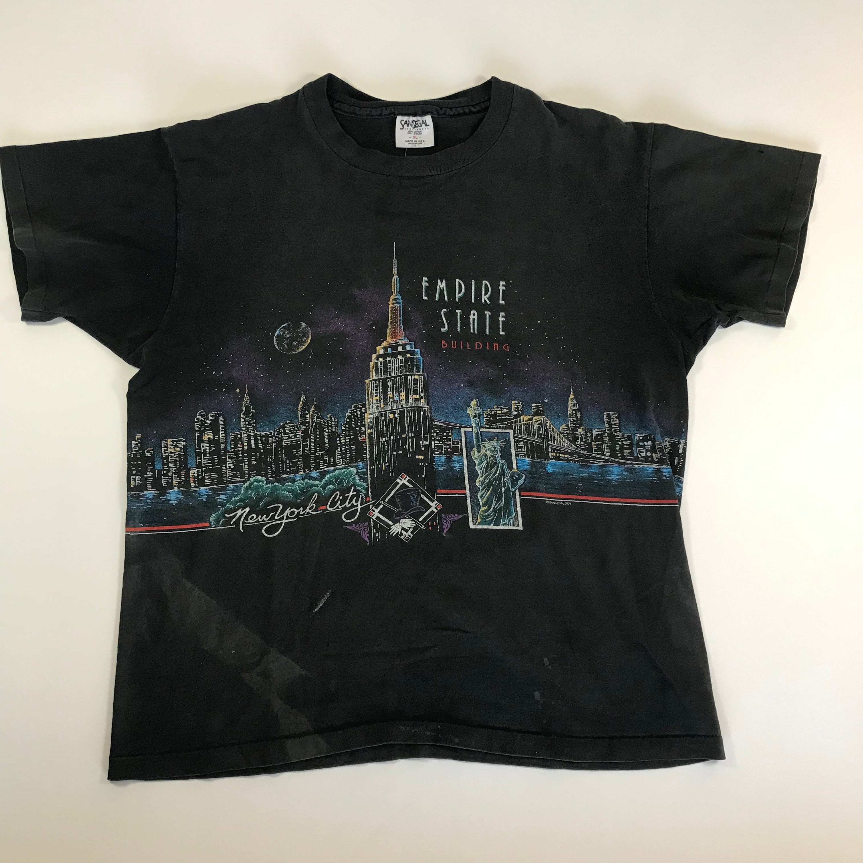 90s Single Stitch San Segal NY Skyline AOP Tee - XL