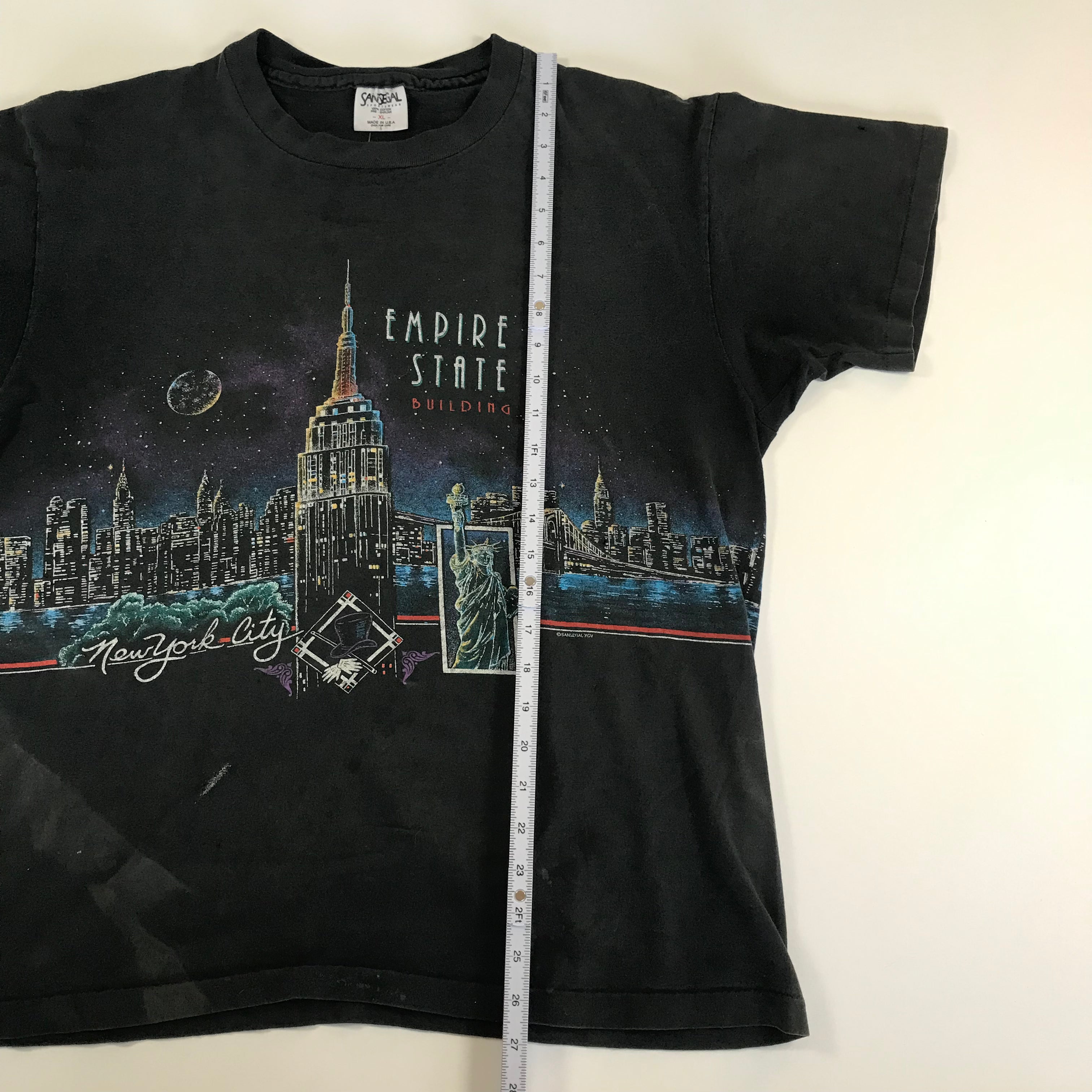 90s Single Stitch San Segal NY Skyline AOP Tee - XL