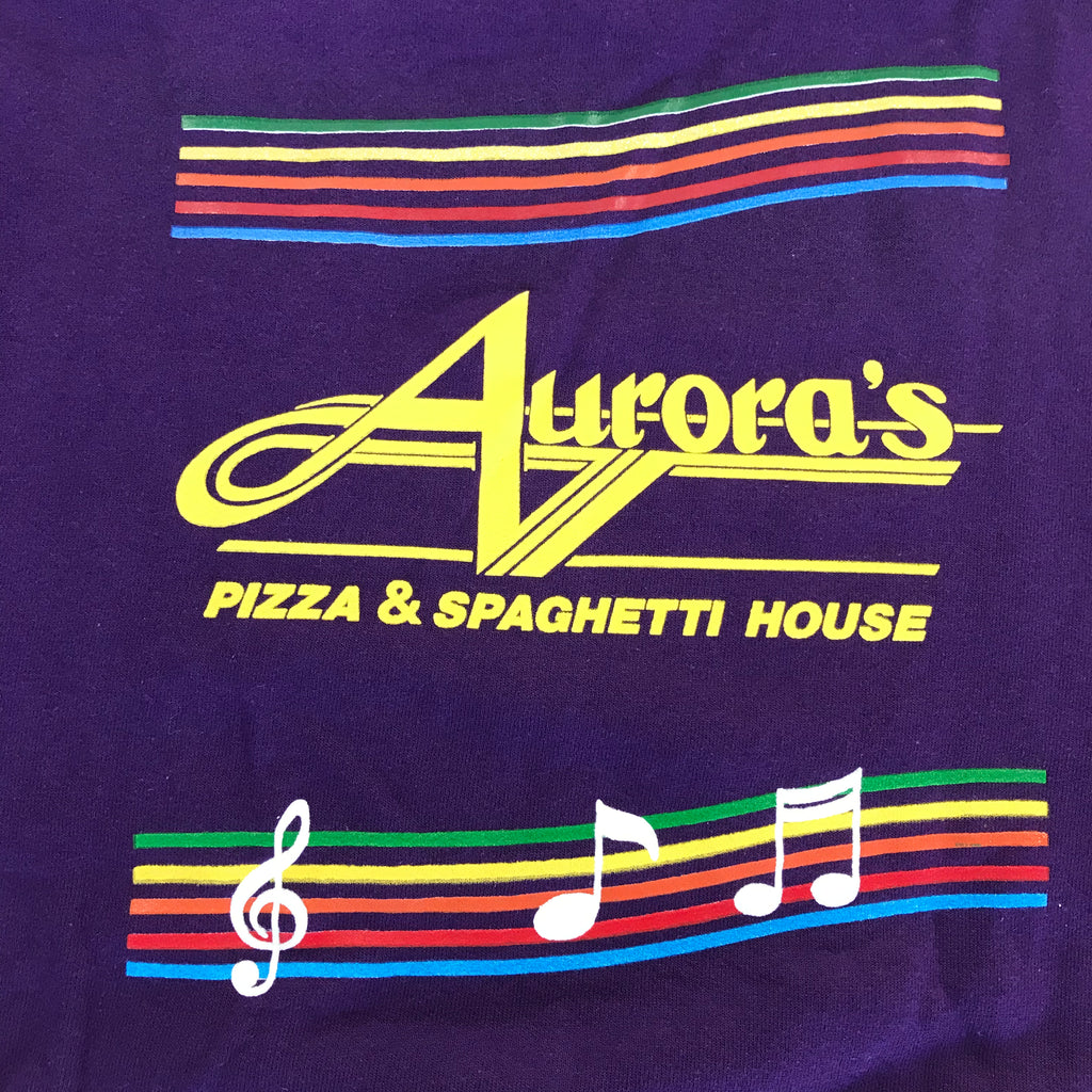 90s DEADSTOCK Aurora's Pizza & Spaghetti House Crewneck - XL