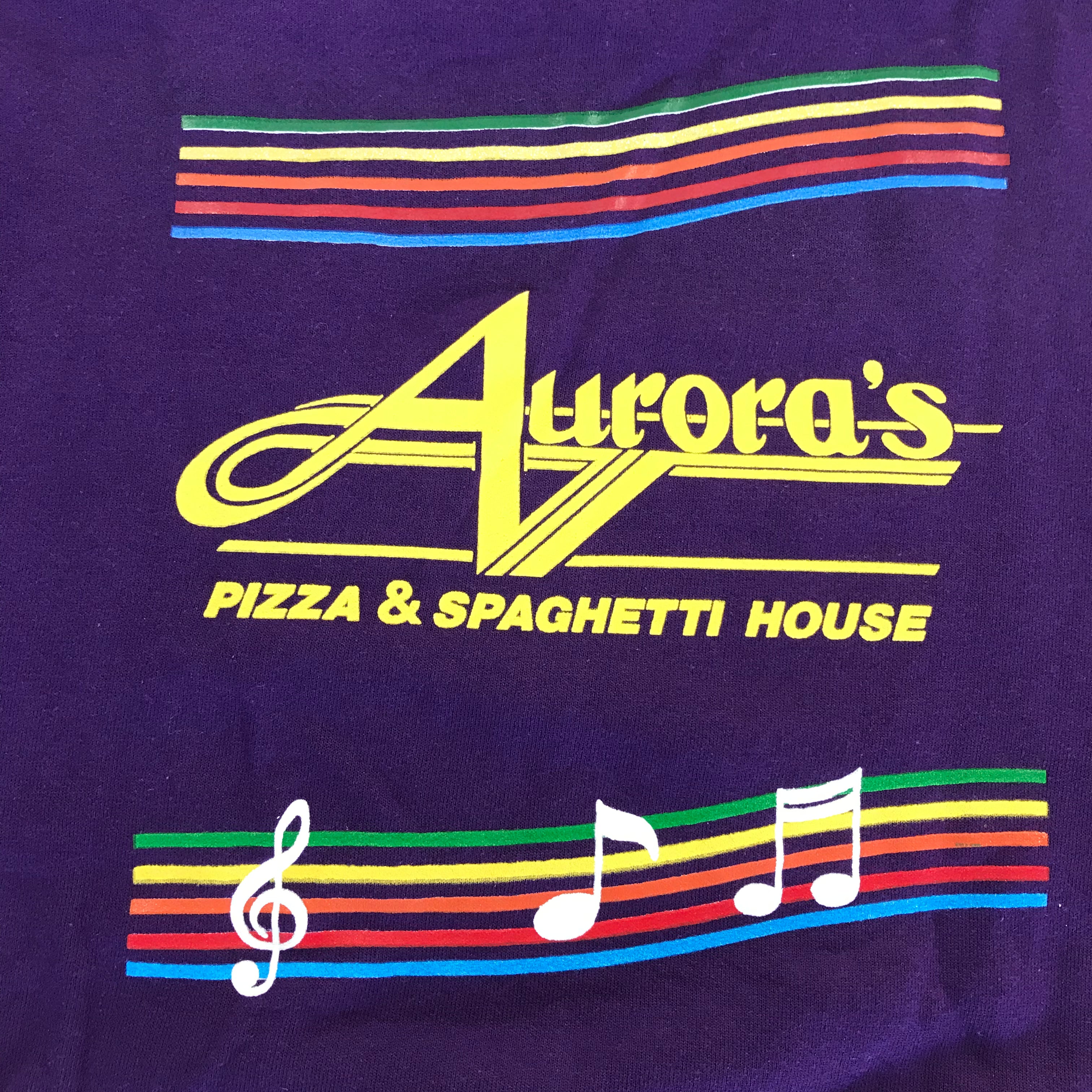 90s DEADSTOCK Aurora's Pizza & Spaghetti House Crewneck - XL
