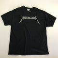 Metallica Silver Print Logo Tee - XL