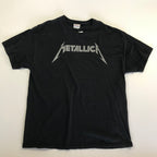 Metallica Silver Print Logo Tee - XL