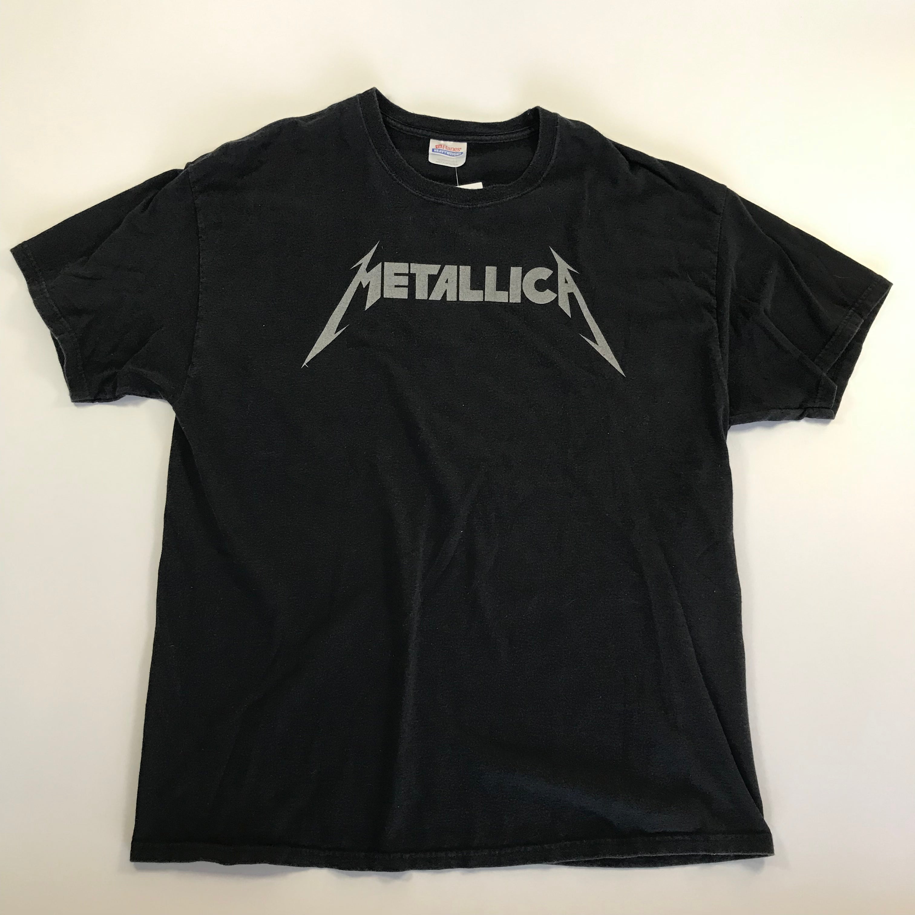 Metallica Silver Print Logo Tee - XL