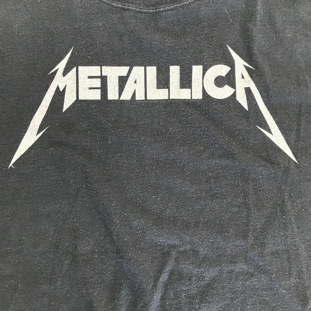 Metallica Silver Print Logo Tee - XL