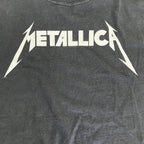 Metallica Silver Print Logo Tee - XL