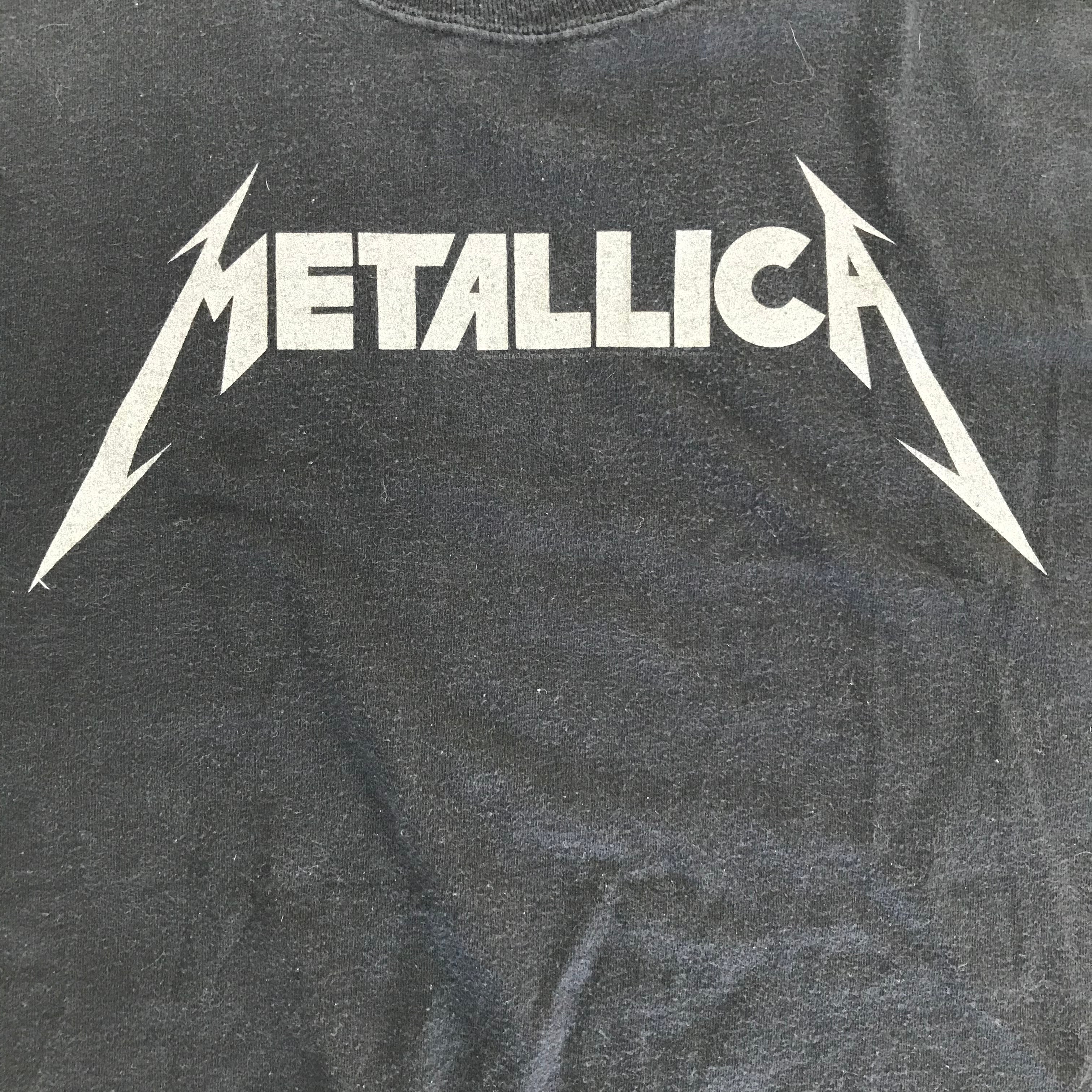 Metallica Silver Print Logo Tee - XL