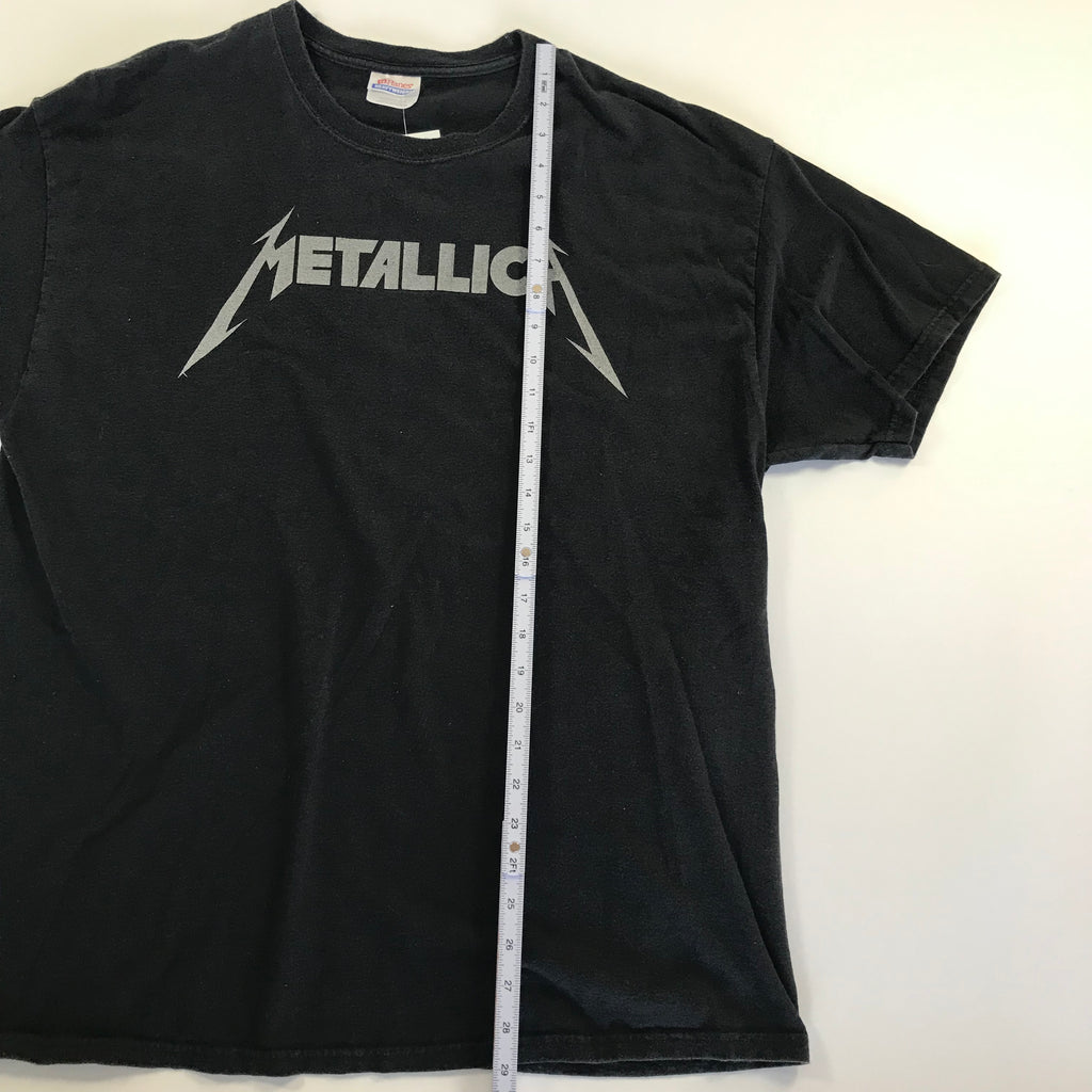 Metallica Silver Print Logo Tee - XL