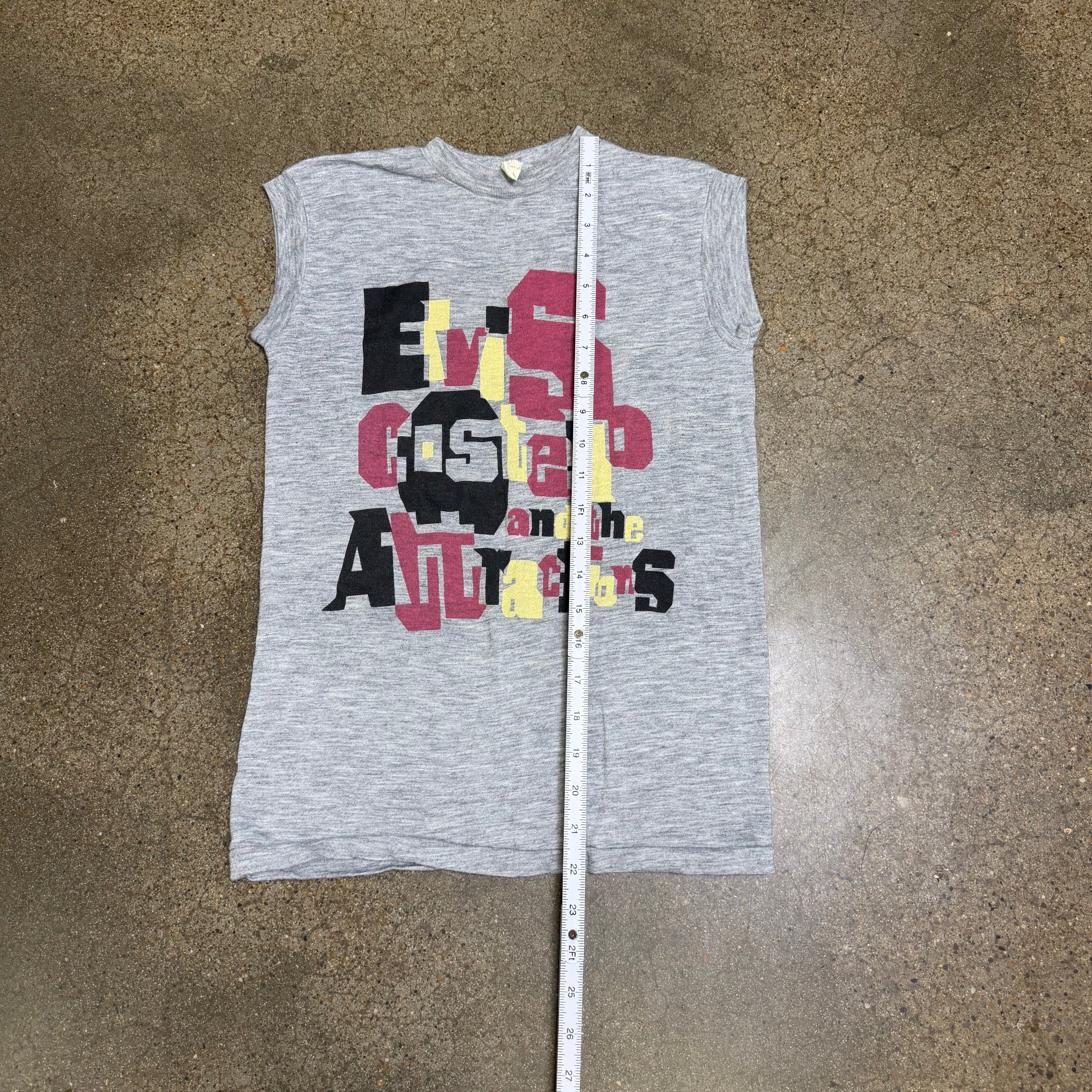 1984 Super Soft Sleeveless Elvis Costello Tour Tee - S miUSA