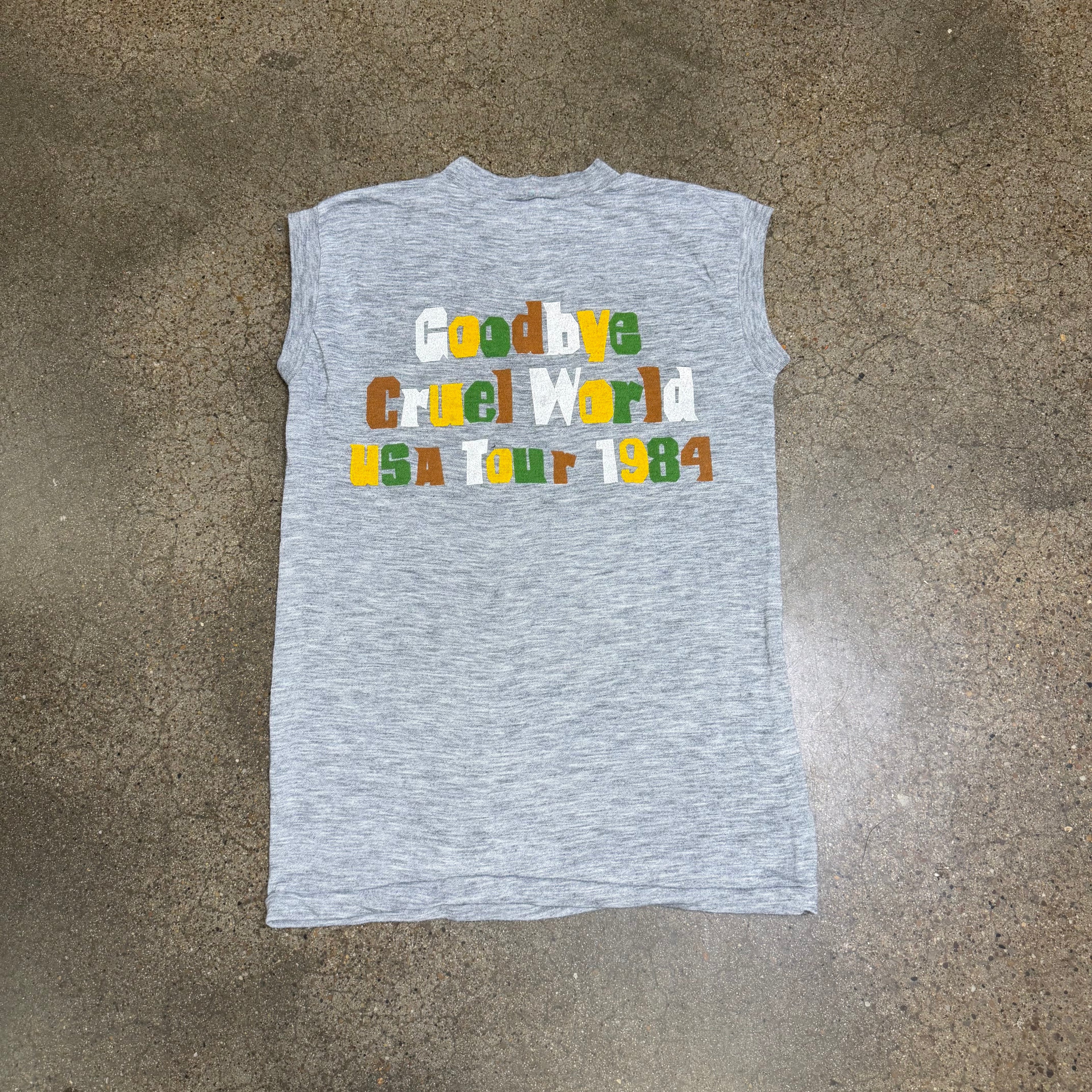 1984 Super Soft Sleeveless Elvis Costello Tour Tee - S miUSA