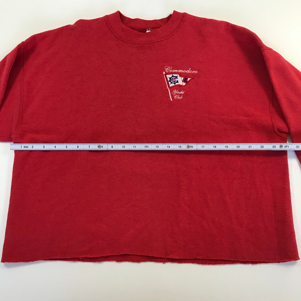 90s Cropped Nashville Commodore Yacht Club Crewneck - XL
