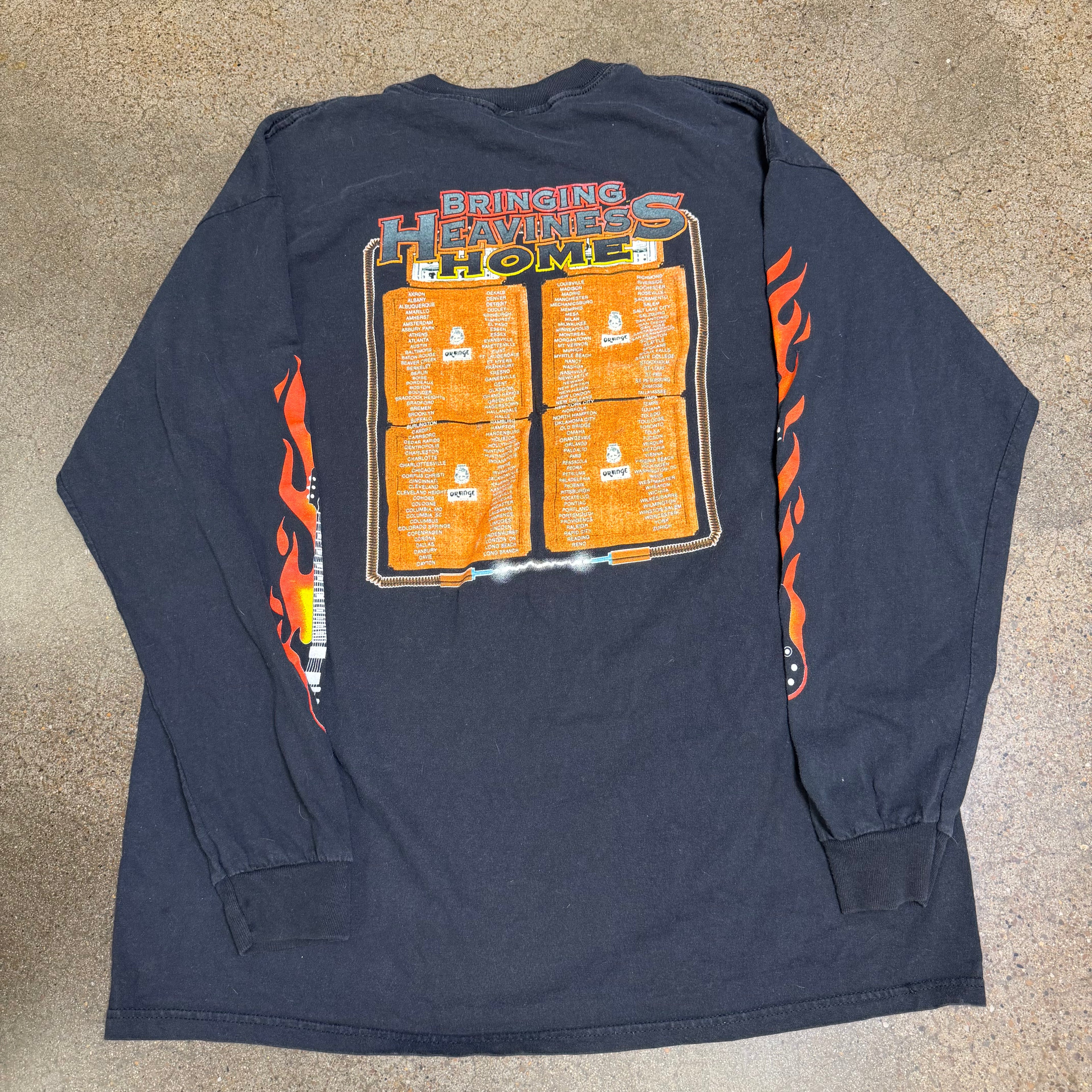 1998 Sunfaded Clutch L/S Flame Print Tee - XL