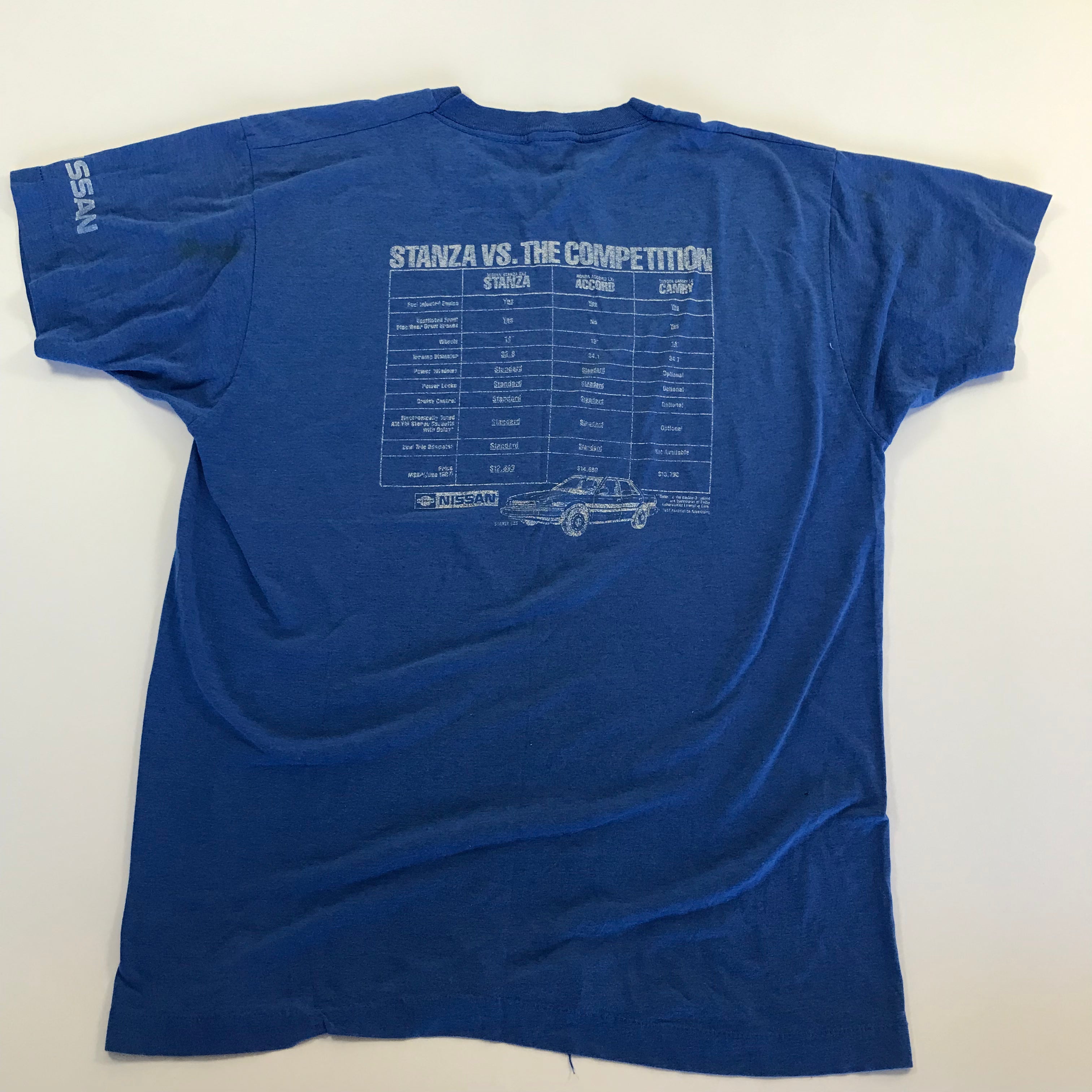 80s Paper Thin Single Stitch Nissan Stanza Factory Tee - XL miUSA