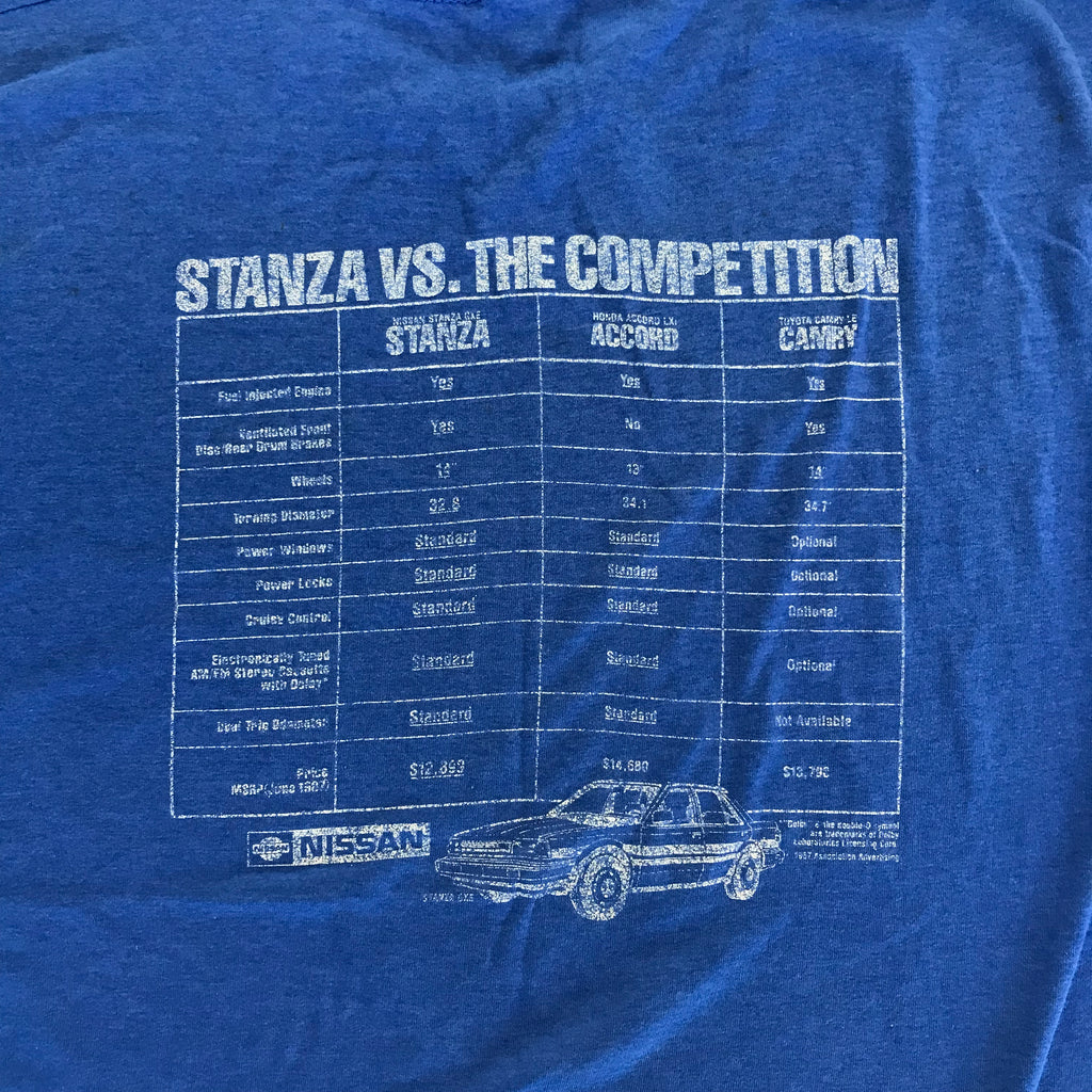 80s Paper Thin Single Stitch Nissan Stanza Factory Tee - XL miUSA