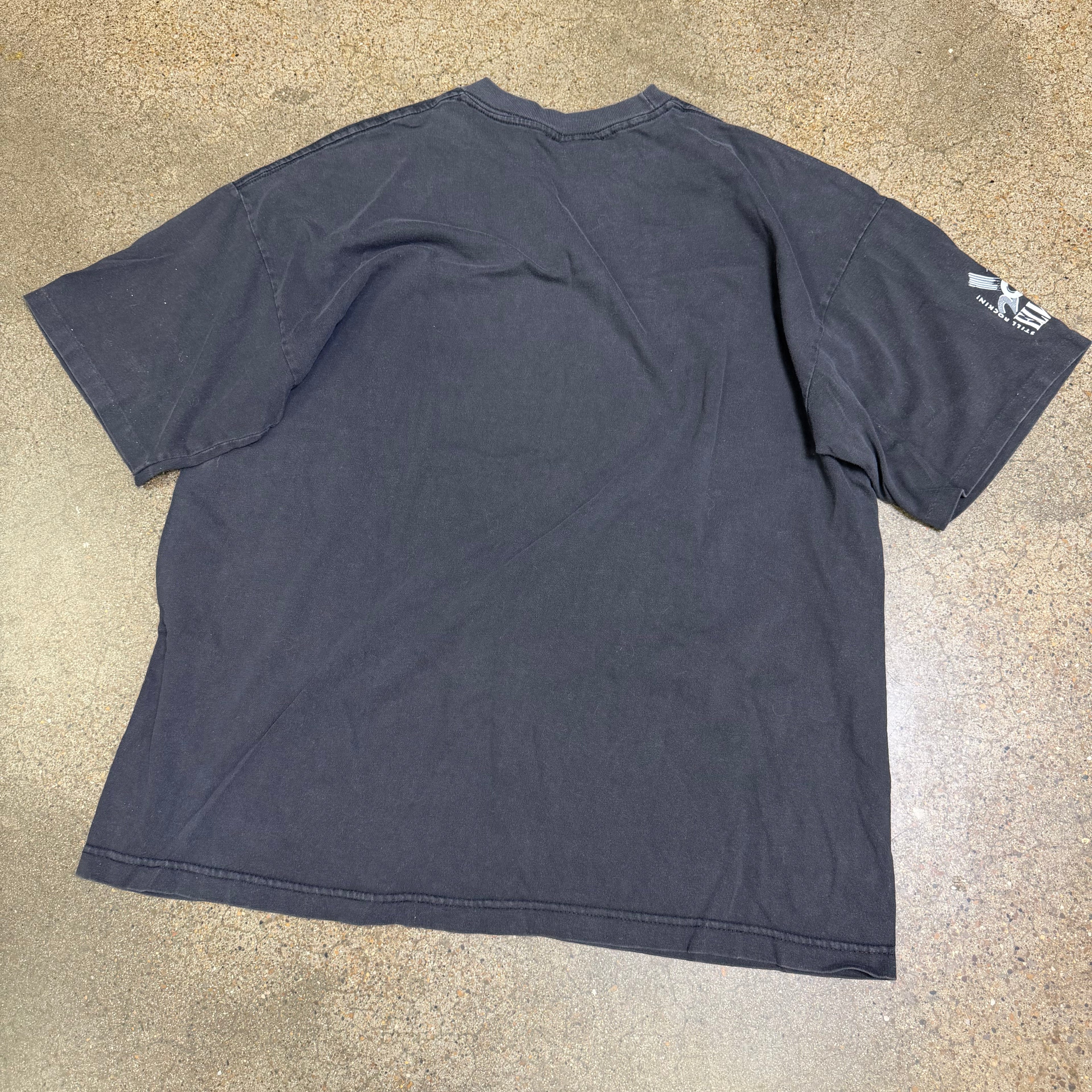 1996 Faded Black Elvis Portrait Tee - L miUSA