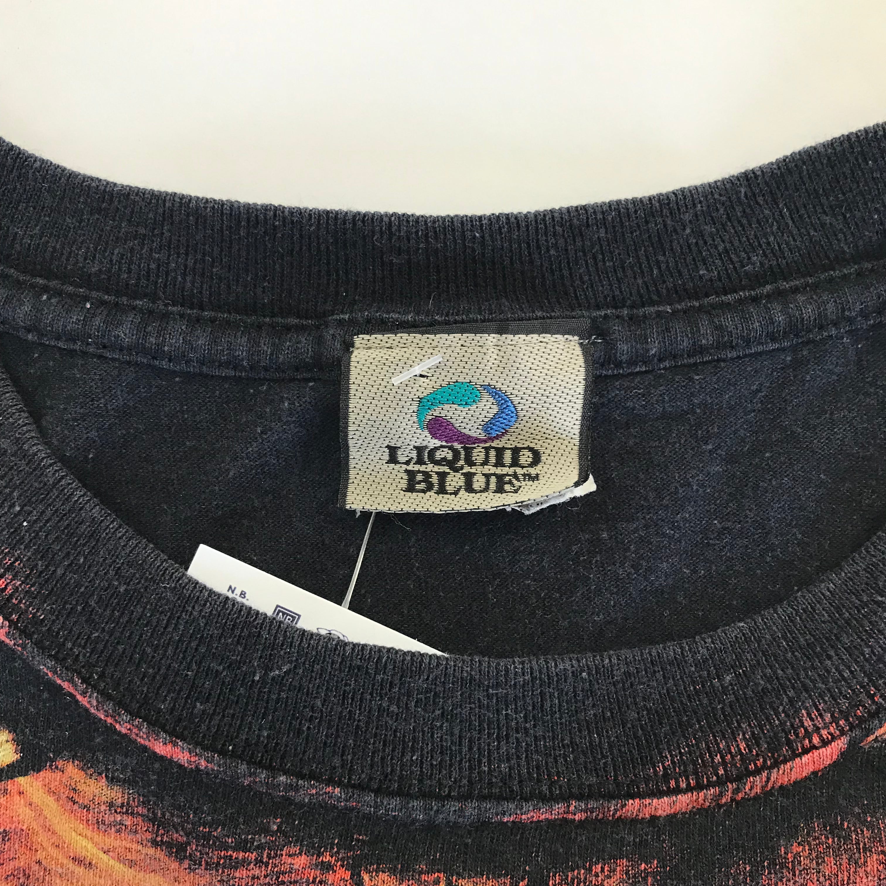 Y2K Liquid Blue Lion AOP Tee - XL