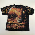 Y2K Liquid Blue Lion AOP Tee - XL
