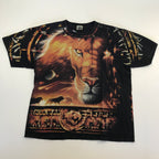 Y2K Liquid Blue Lion AOP Tee - XL