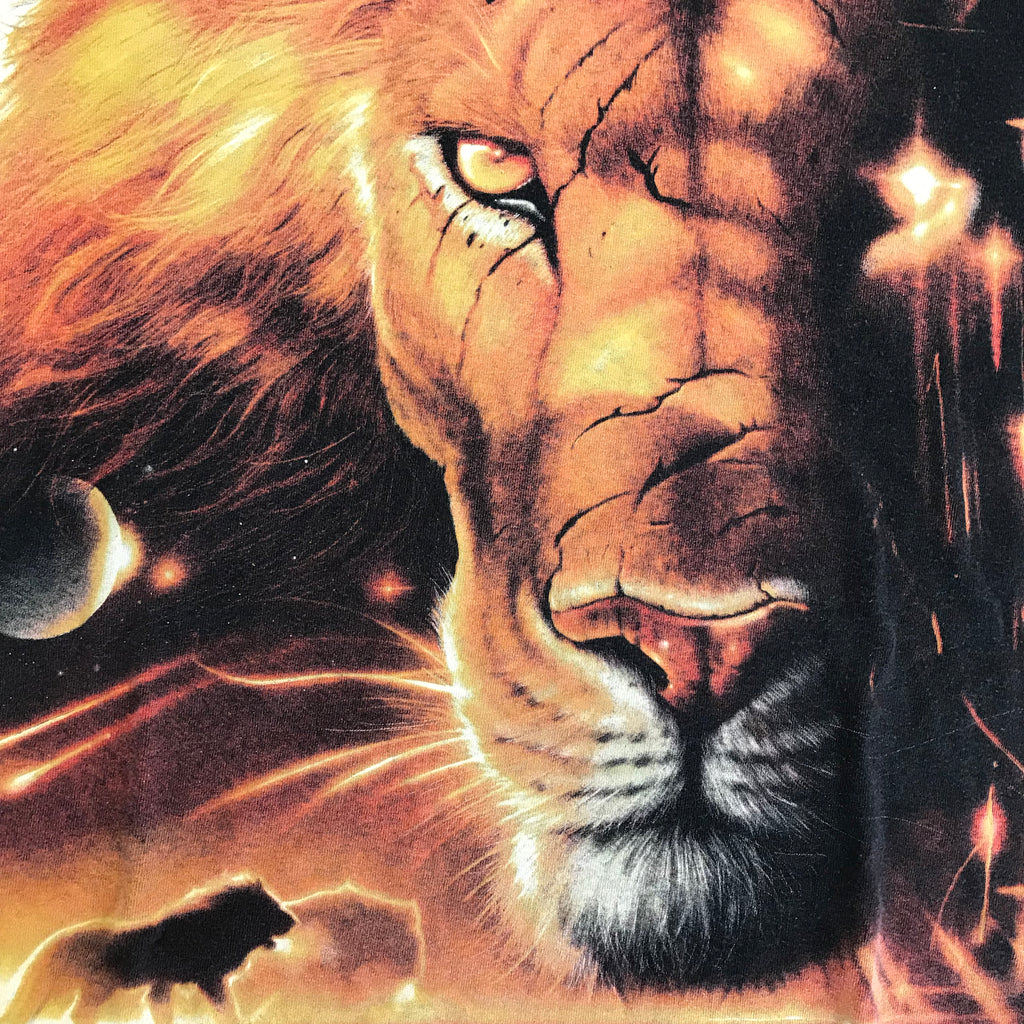Y2K Liquid Blue Lion AOP Tee - XL