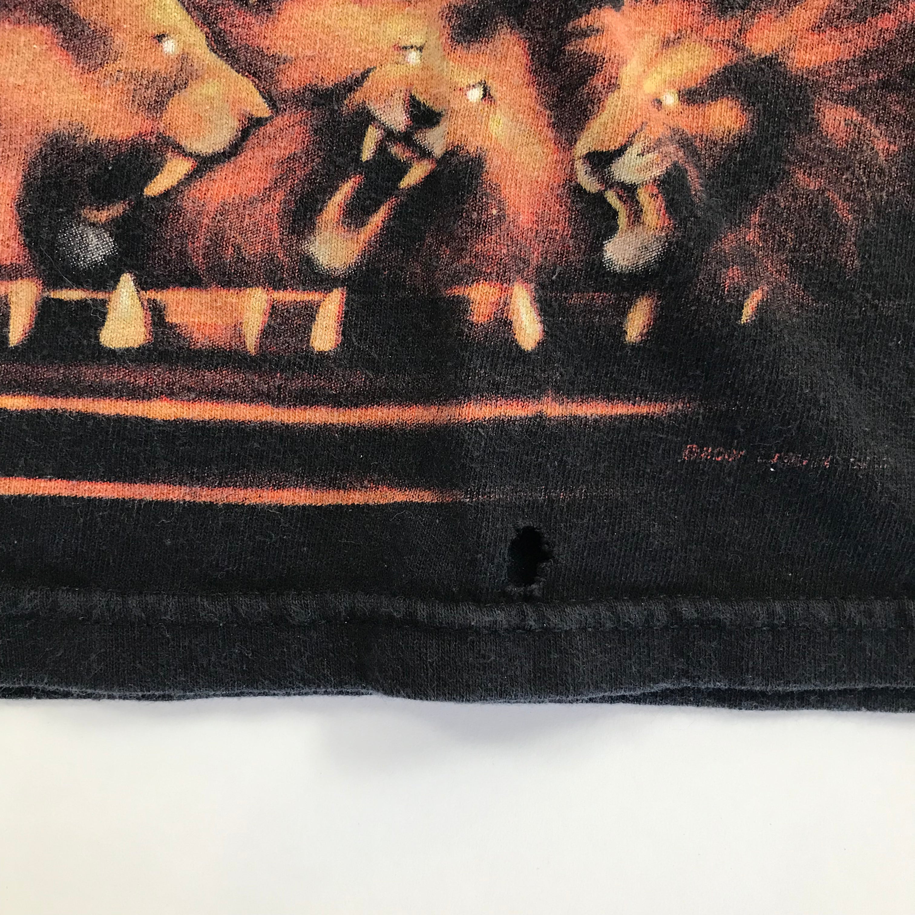 Y2K Liquid Blue Lion AOP Tee - XL