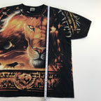 Y2K Liquid Blue Lion AOP Tee - XL